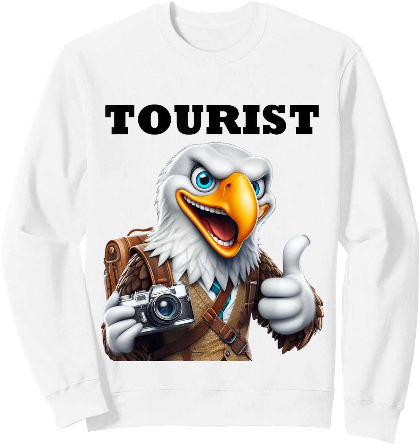 Tourist Eagle Family Men Women Boys Girls Child Kids Adult Sweatshirt - Sweatshirt | White