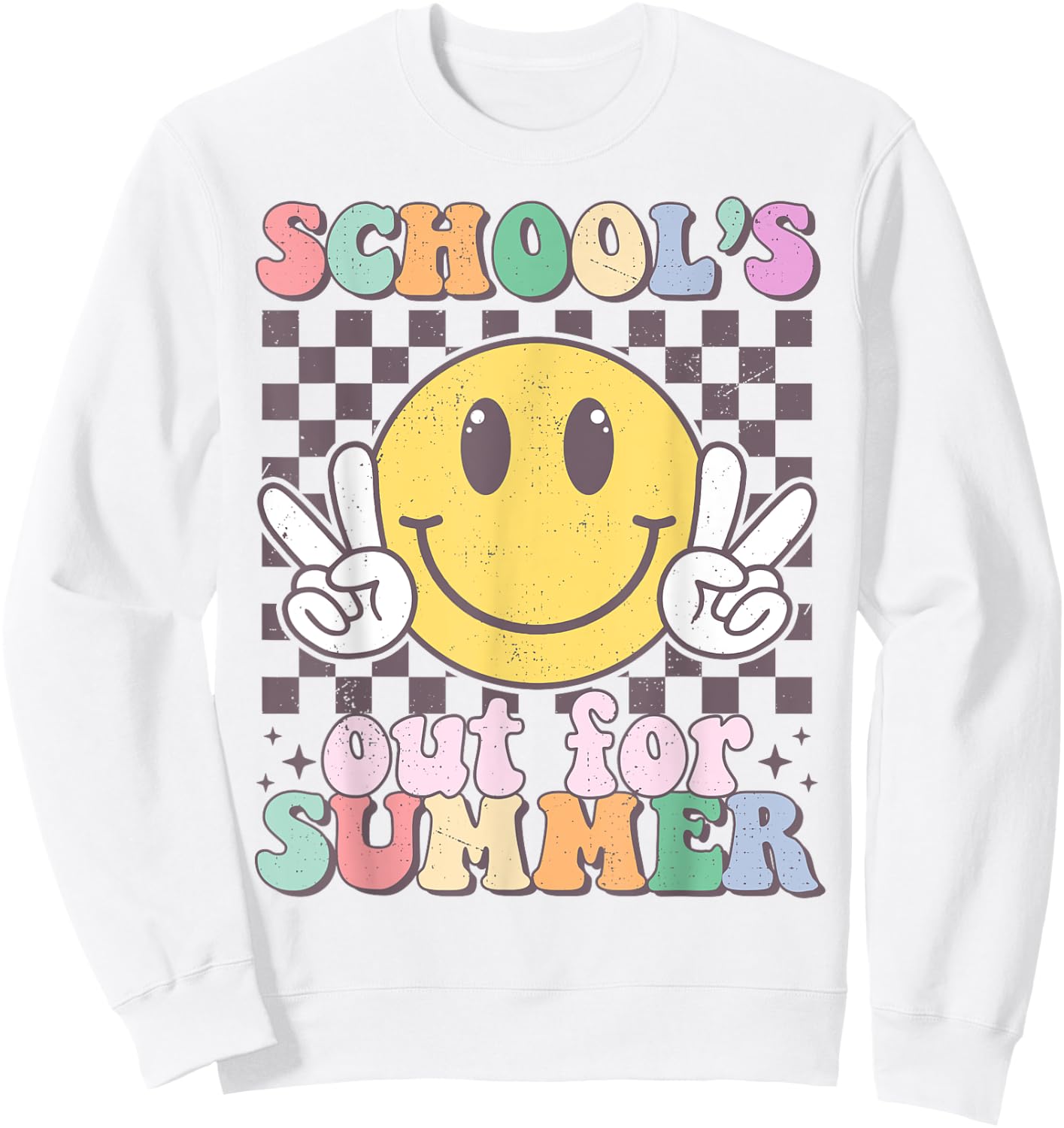 Schools Out For Summer Smile Last Day Of School Teacher Kids Sweatshirt - Sweatshirt | White