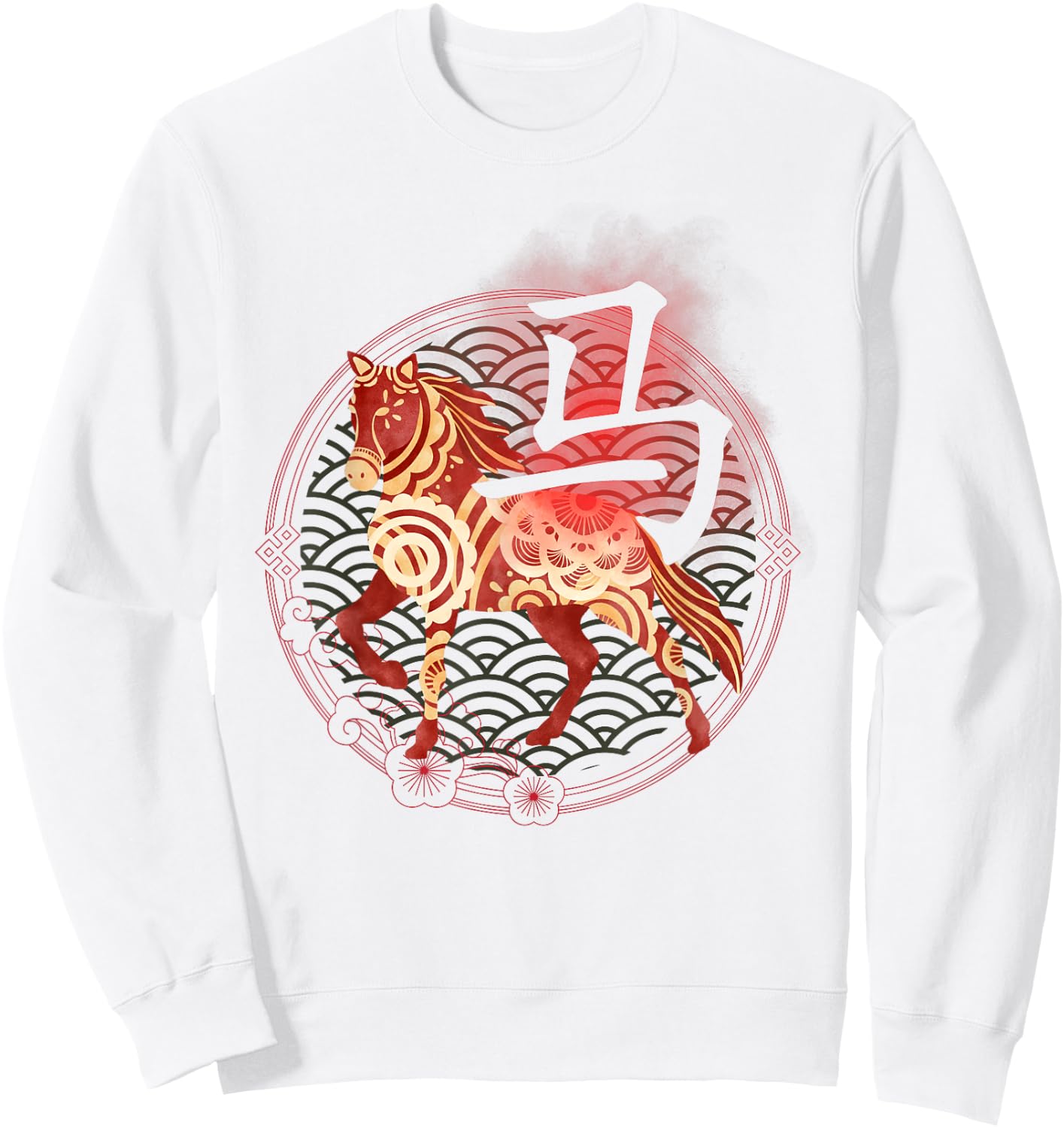 Chinese Lunar New Year Of The Horse 2026 Vietnamese Tet Sweatshirt - Sweatshirt | White
