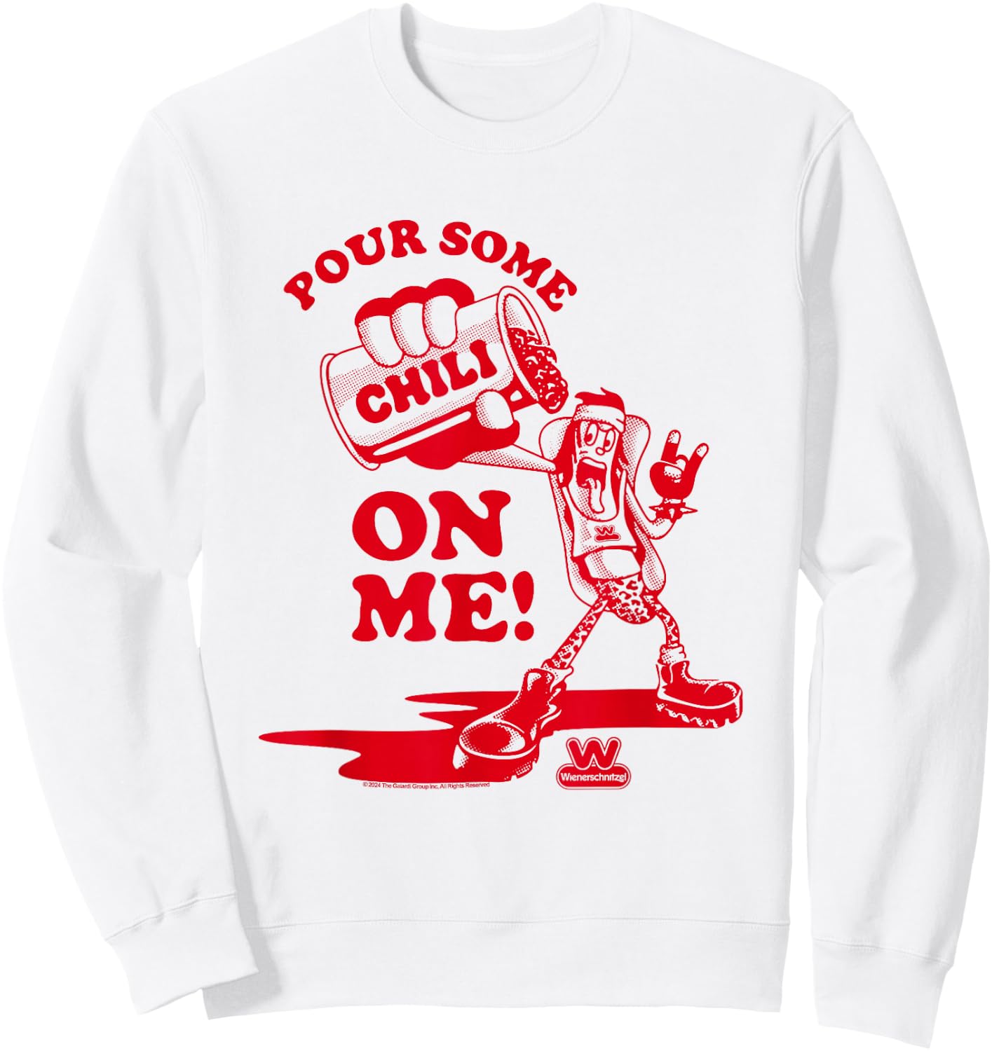 Wienerschnitzel Pour Some Chili On Me! TDO Vintage Sweatshirt - Sweatshirt | White