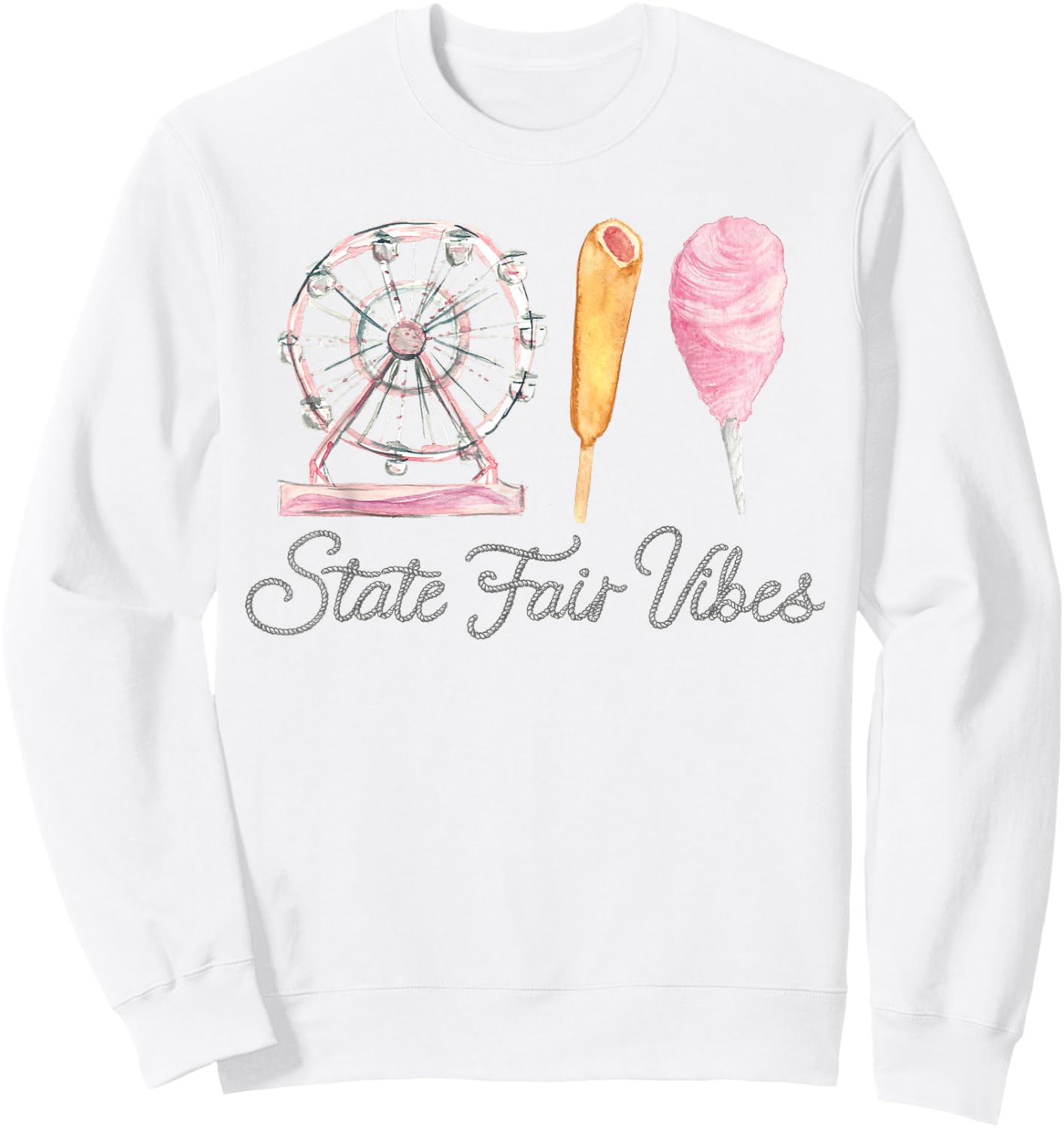 State Fair Vibes, Fair Themed Birthday, Rodeo Outfit Sweatshirt - Sweatshirt | White
