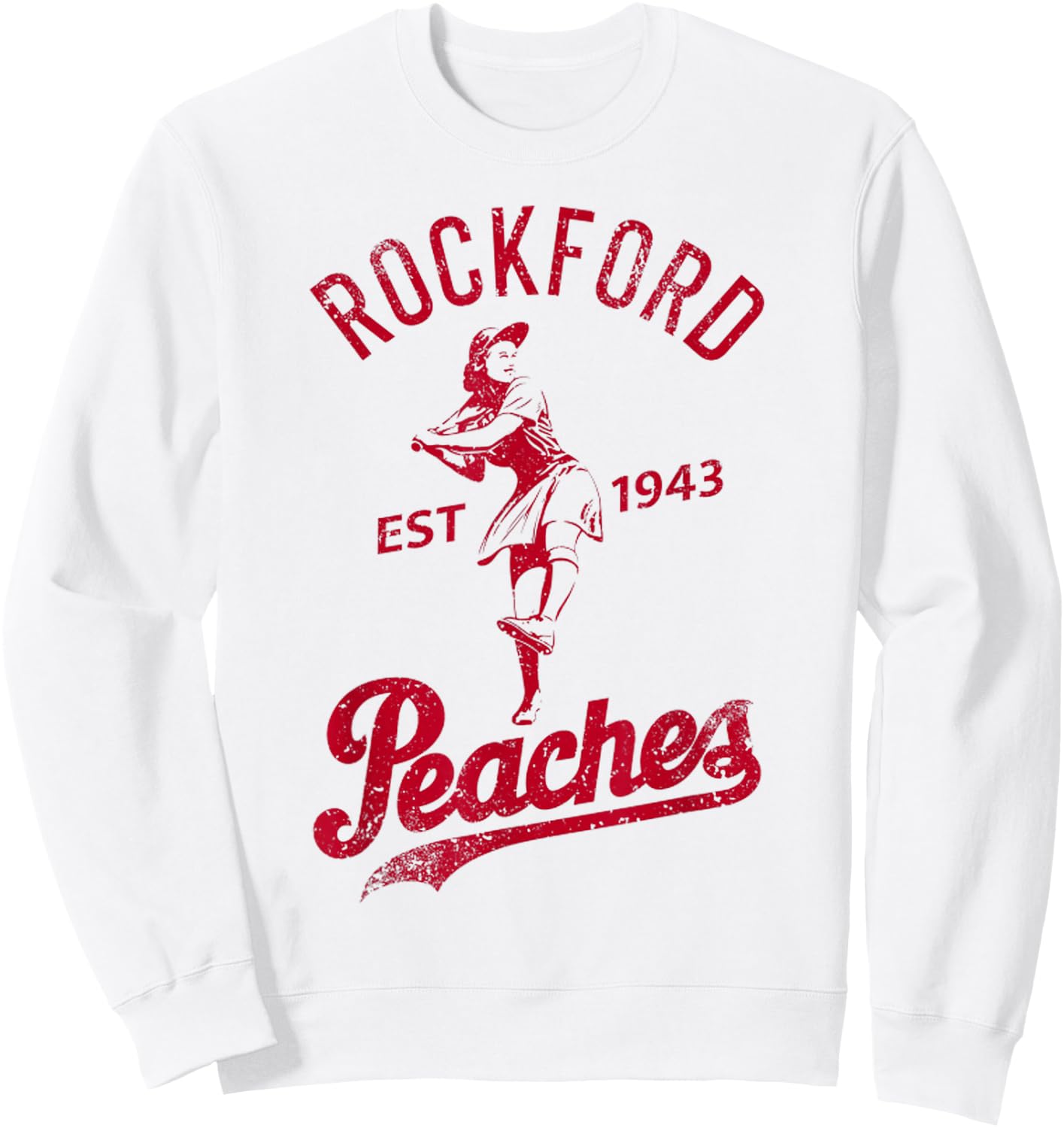 Rockford 1943 Peaches Vintage Sweatshirt - Sweatshirt | White