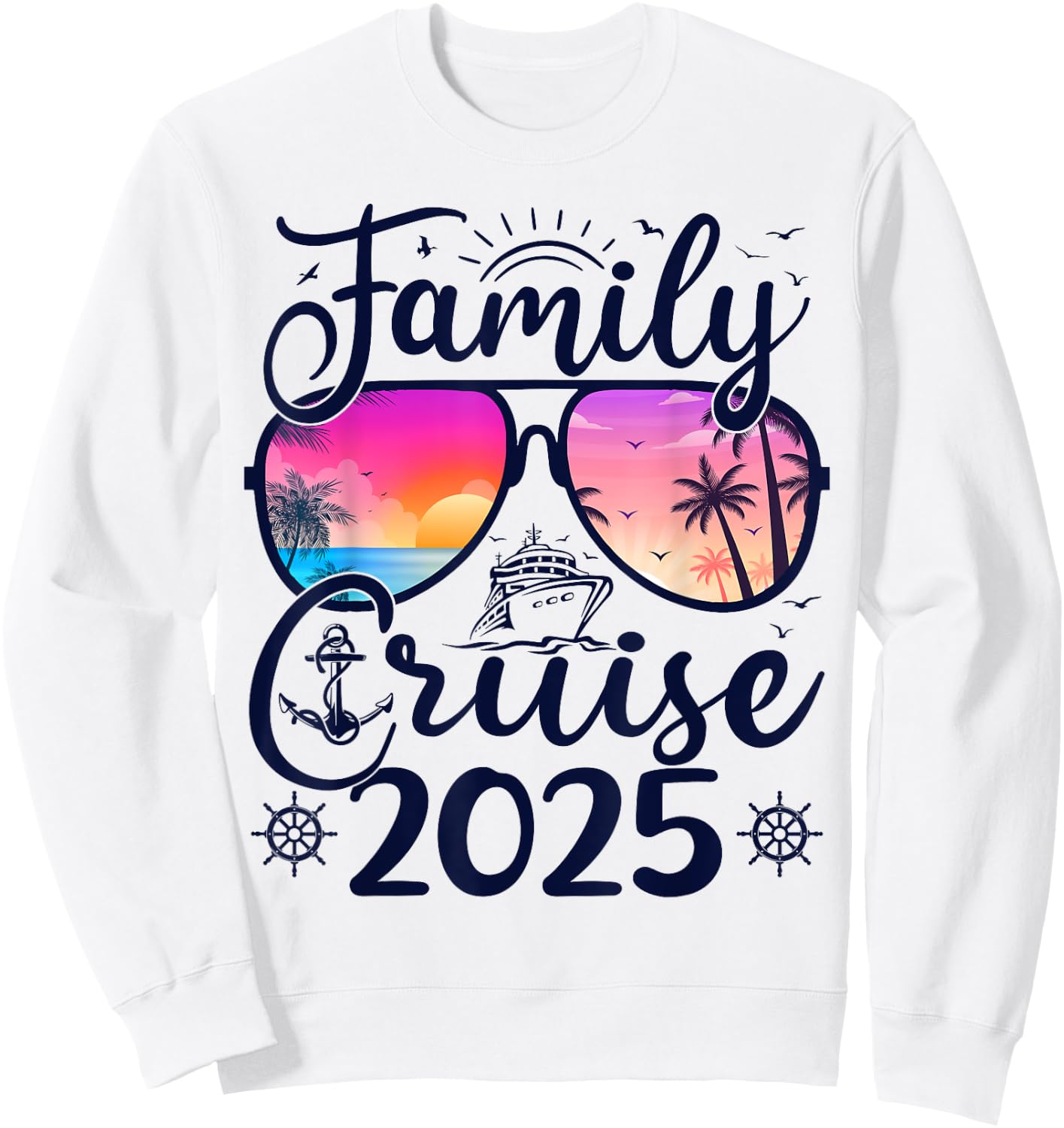 Family Cruise 2025 Summer Vacation Matching Family Cruise Men Women Kids Sweatshirt - Sweatshirt | White