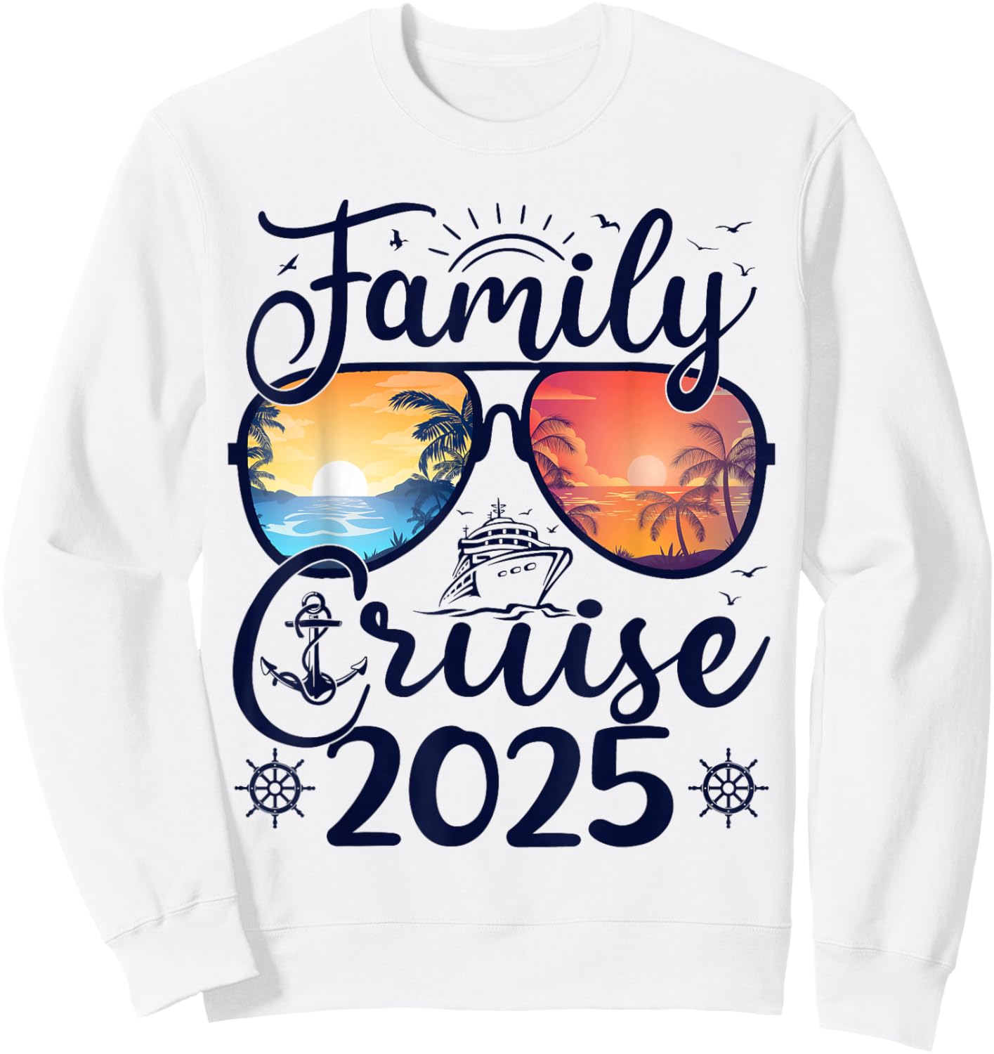 Family Cruise 2025 Summer Vacation Matching Family Cruise Sweatshirt - Sweatshirt | White