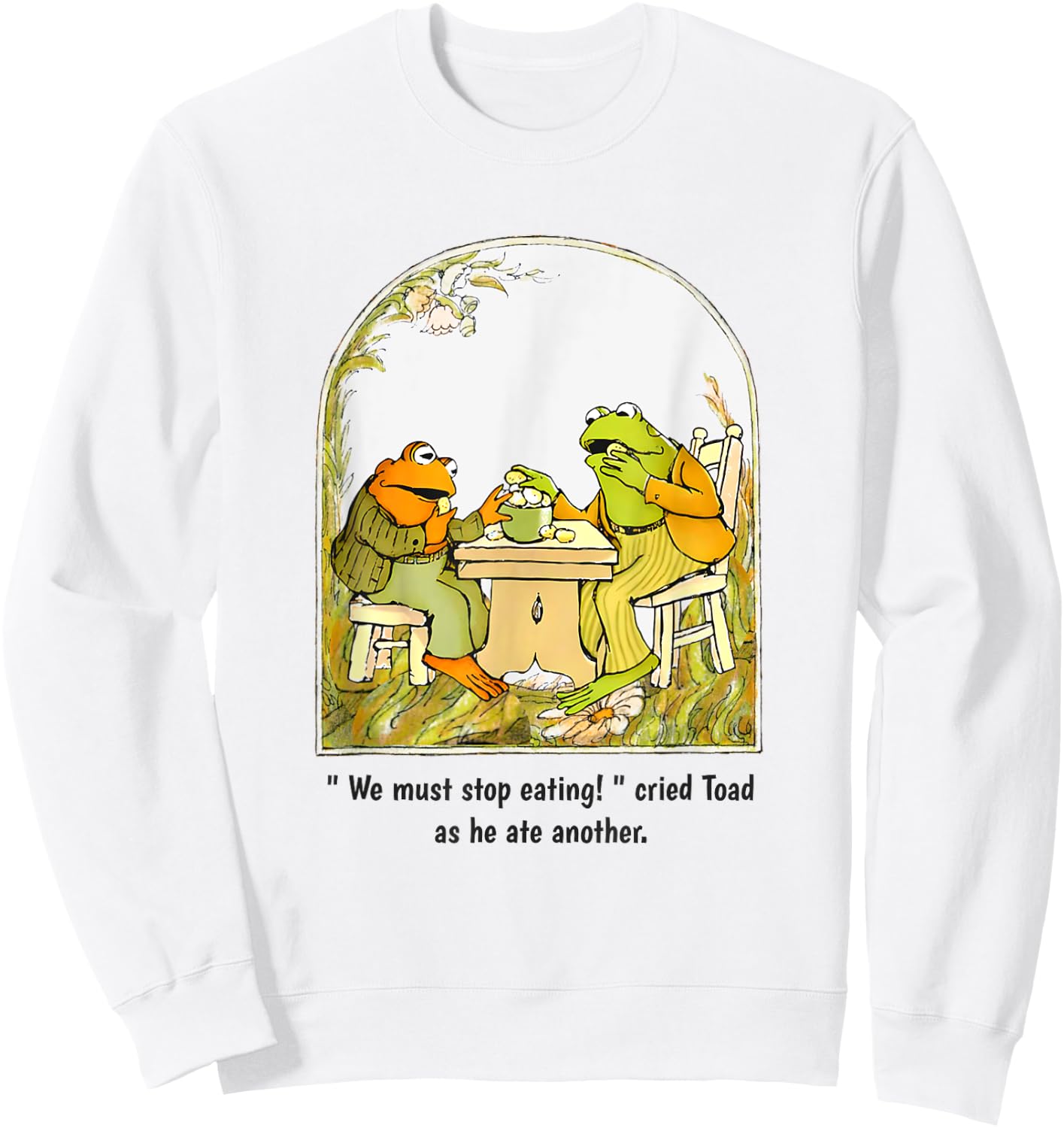 We Must Stop Eating Cried Toad as He Ate Another Frog Meme Sweatshirt - Sweatshirt | White
