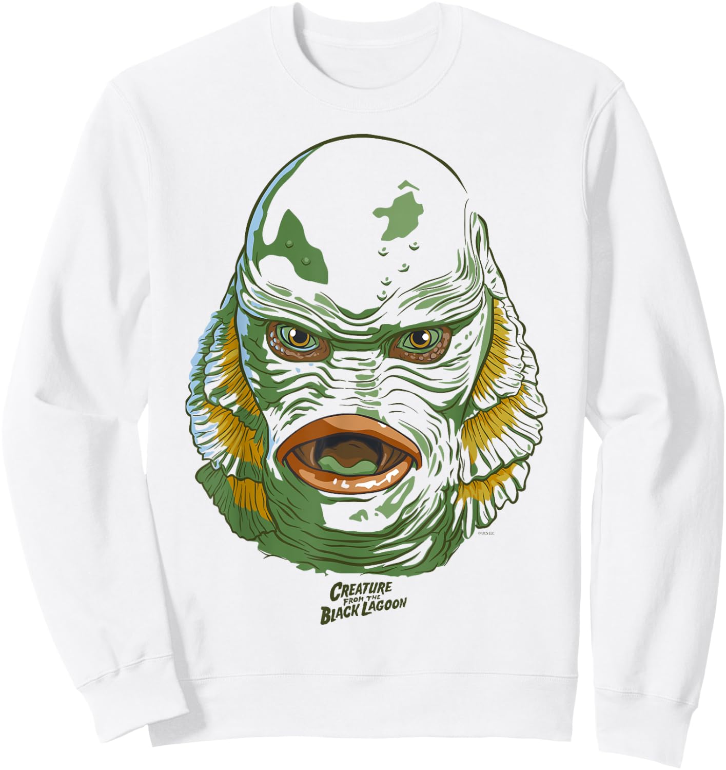 Universal Monsters Creature from the Black Lagoon Big Face Sweatshirt - Sweatshirt | White