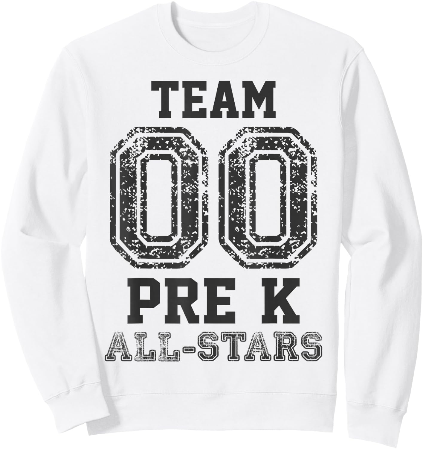 Preschool Team Pre-K All-Stars Sports Baseball Jersey Sweatshirt - Sweatshirt | White