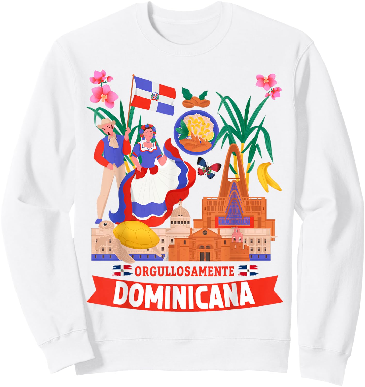 Dominican Republic Flag Idea Republica Dominicana Sweatshirt - Sweatshirt | White