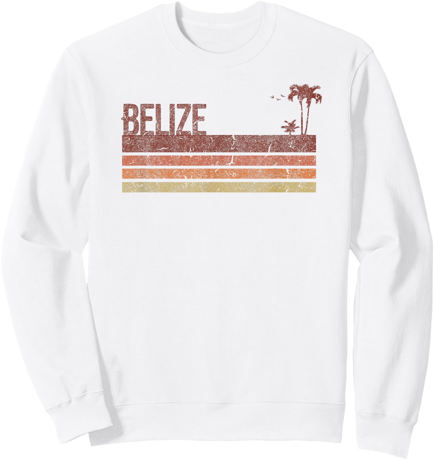 Belize Vintage 70s 80s Vacation Sweatshirt - Sweatshirt | White