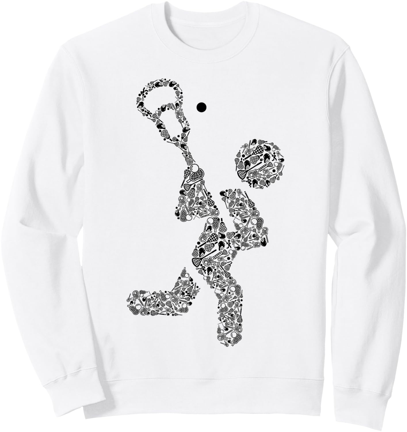 Icon Lacrosse Player Shirt | Lacrosse Coach Shirt | Lacrosse Sweatshirt - Sweatshirt | White