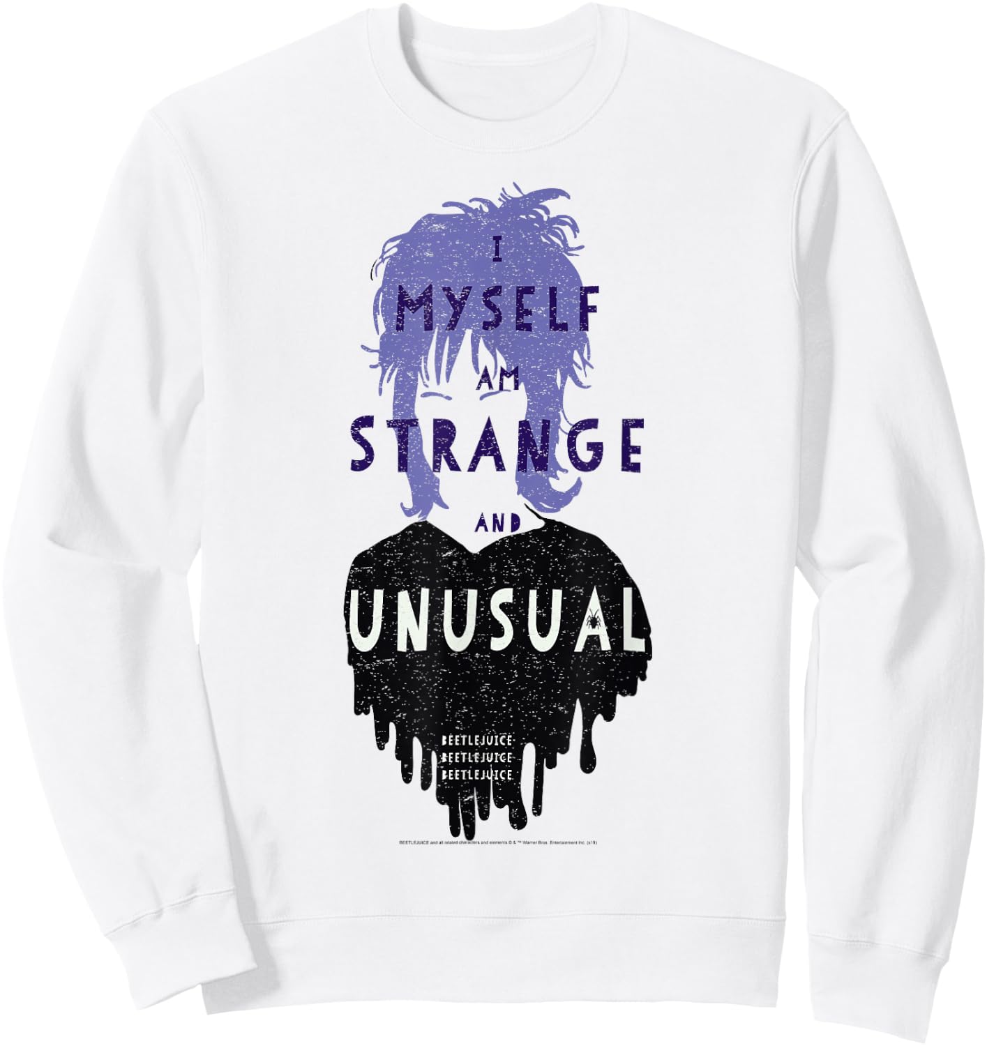 Beetlejuice Lydia I Myself Am Strange and Unusual Minimal Sweatshirt - Sweatshirt | White