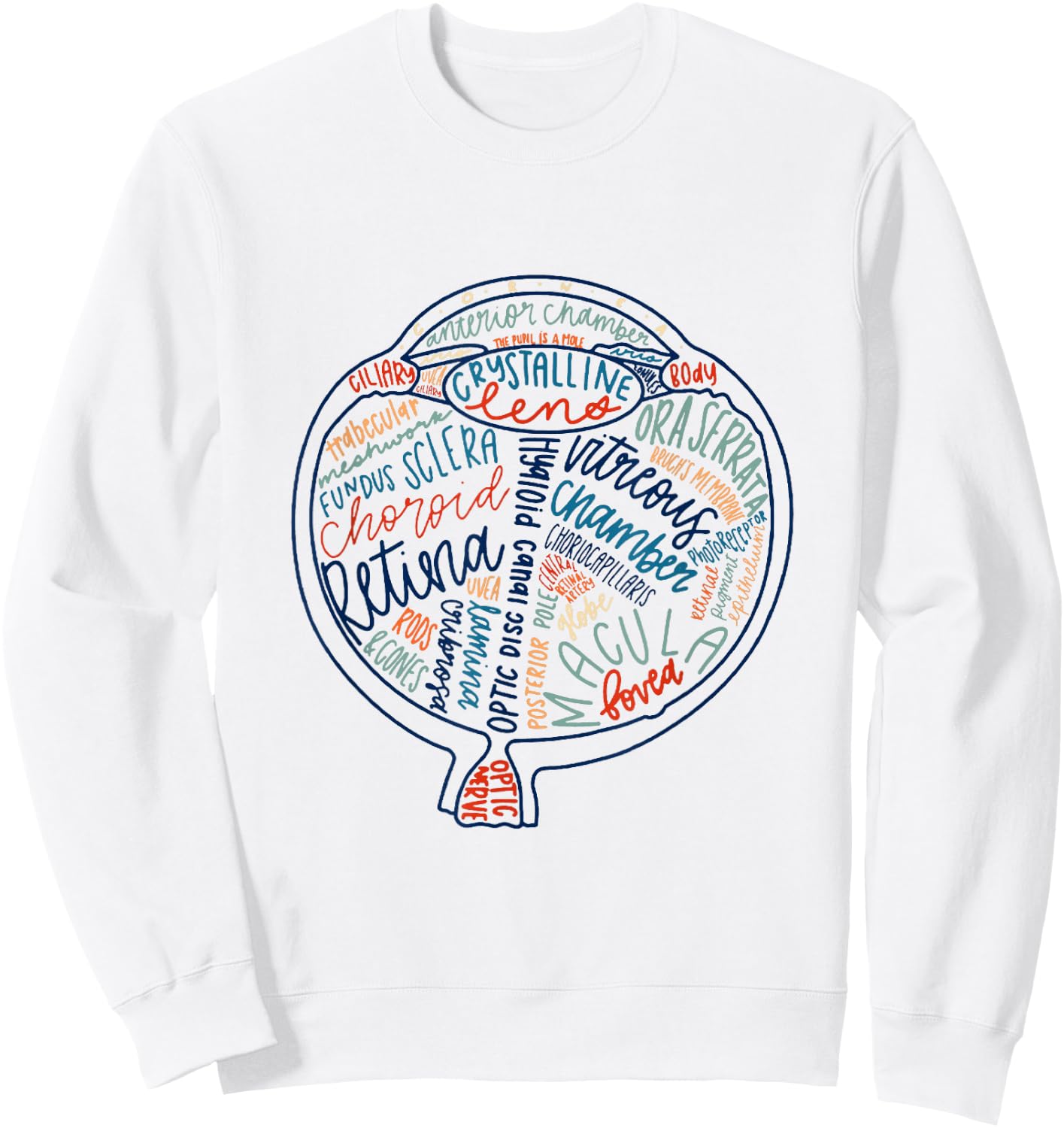 Eyes Anatomy Optometry Future Optometrist Optical Gift Sweatshirt - Sweatshirt | White