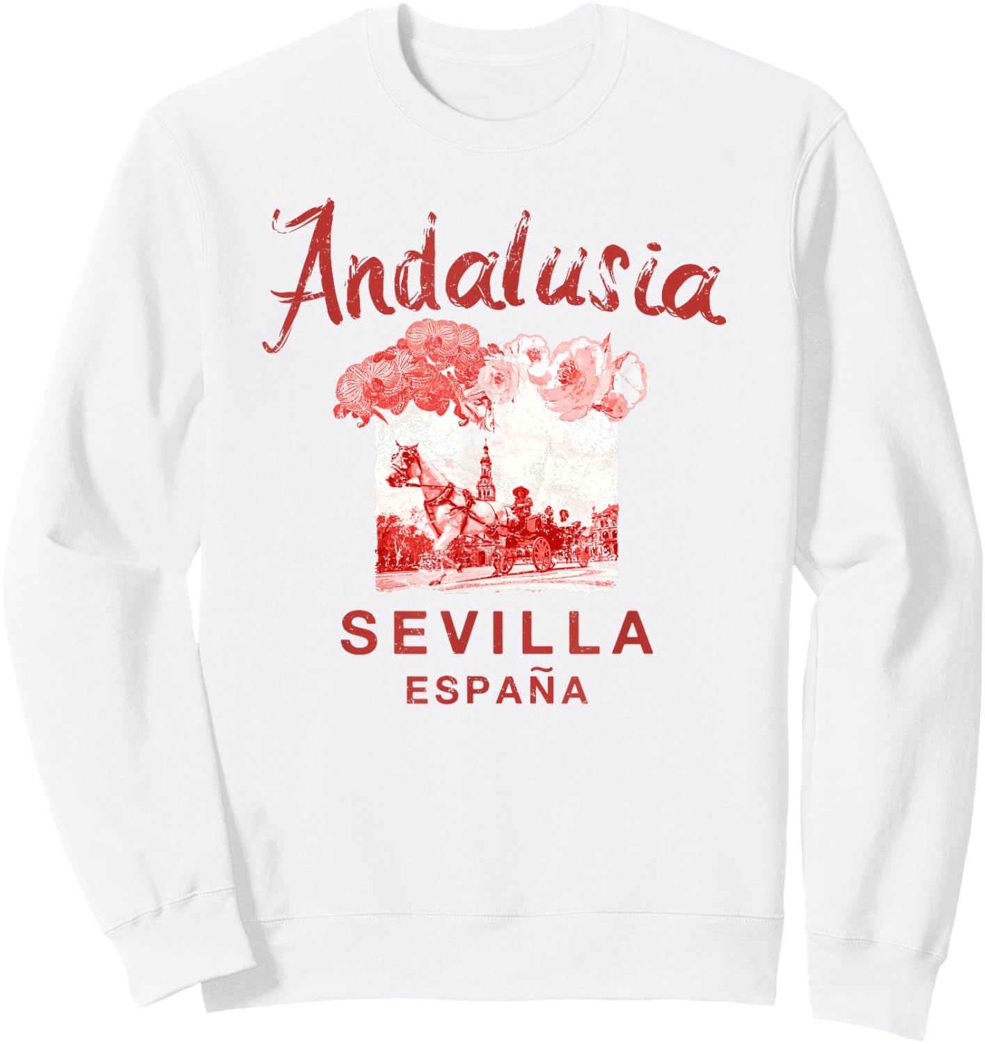 SPAIN Seville Sevilla ESPANA Andalusia Vintage Graphic Sweatshirt - Sweatshirt | White