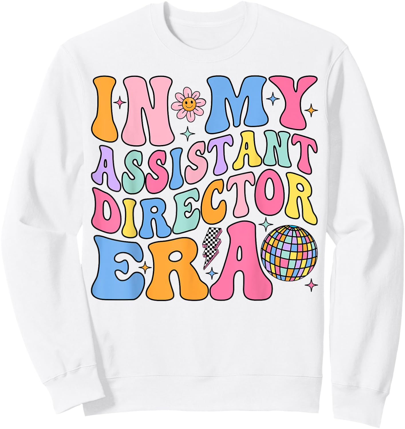 Groovy In My Assistant Director Era Sweatshirt - Sweatshirt | White