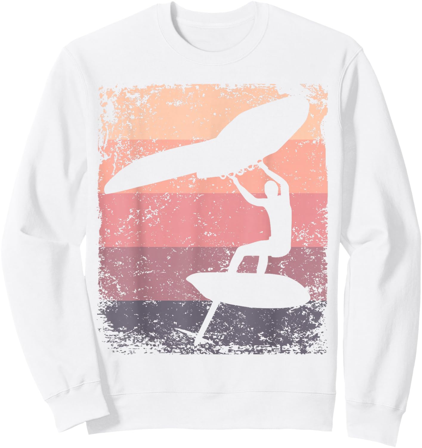 Wing Foil Wingsurfing Retro Men Foil Wing Sweatshirt - Sweatshirt | White