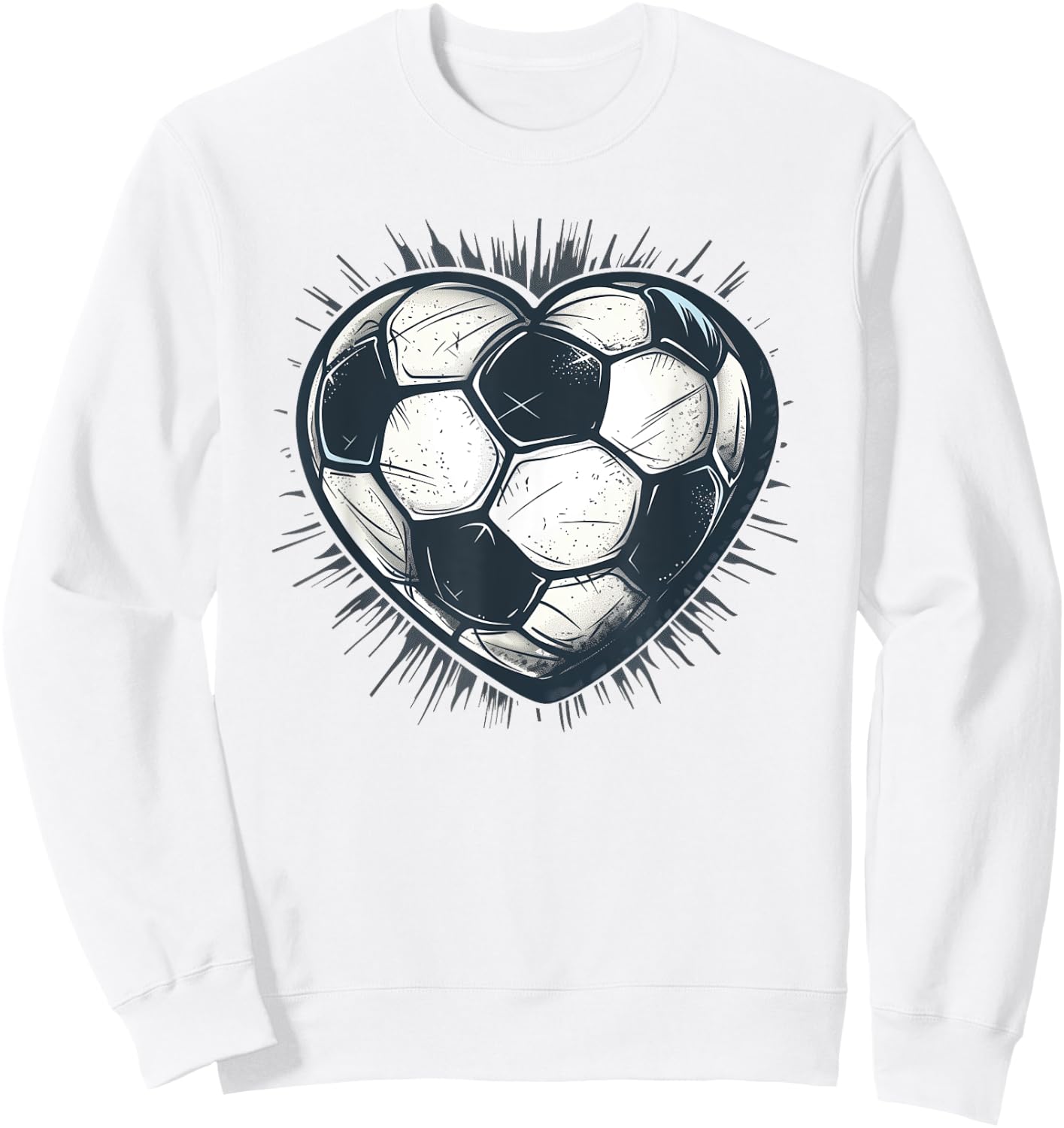 Soccer Ball Heart Sweatshirt - Sweatshirt | White