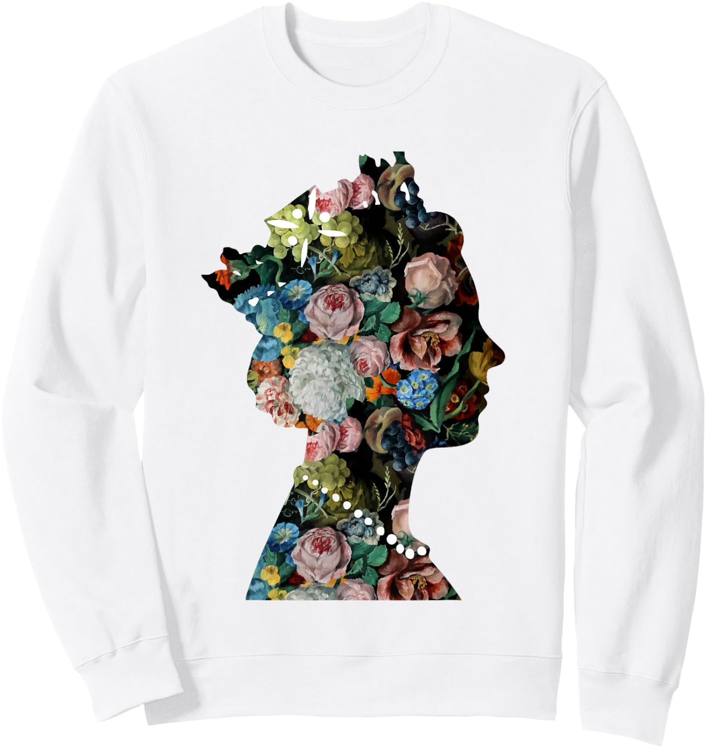 The Queen's Platinum Jubilee 2022 70th Anniversary Flower Sweatshirt - Sweatshirt | White