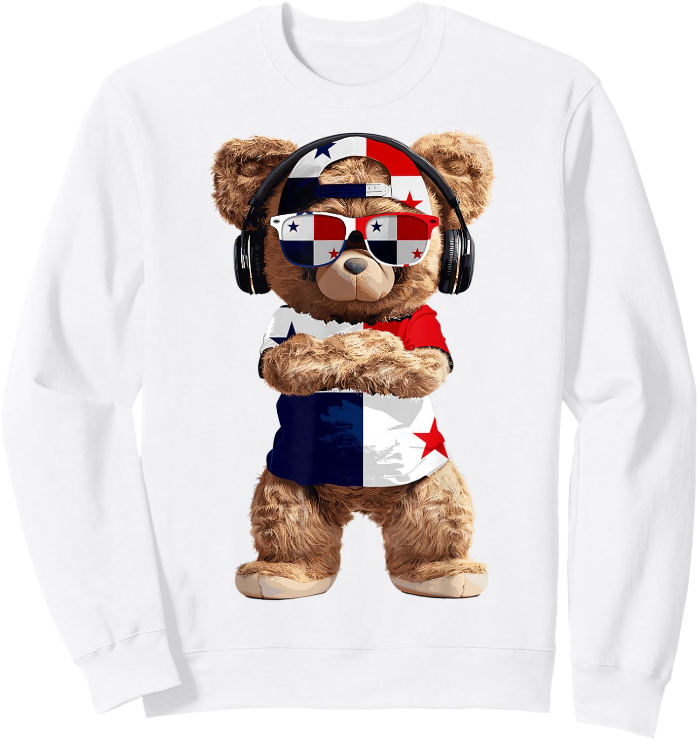 Panama Flag Souvenirs Bear Outfit Products Panamanian Sweatshirt - Sweatshirt | White