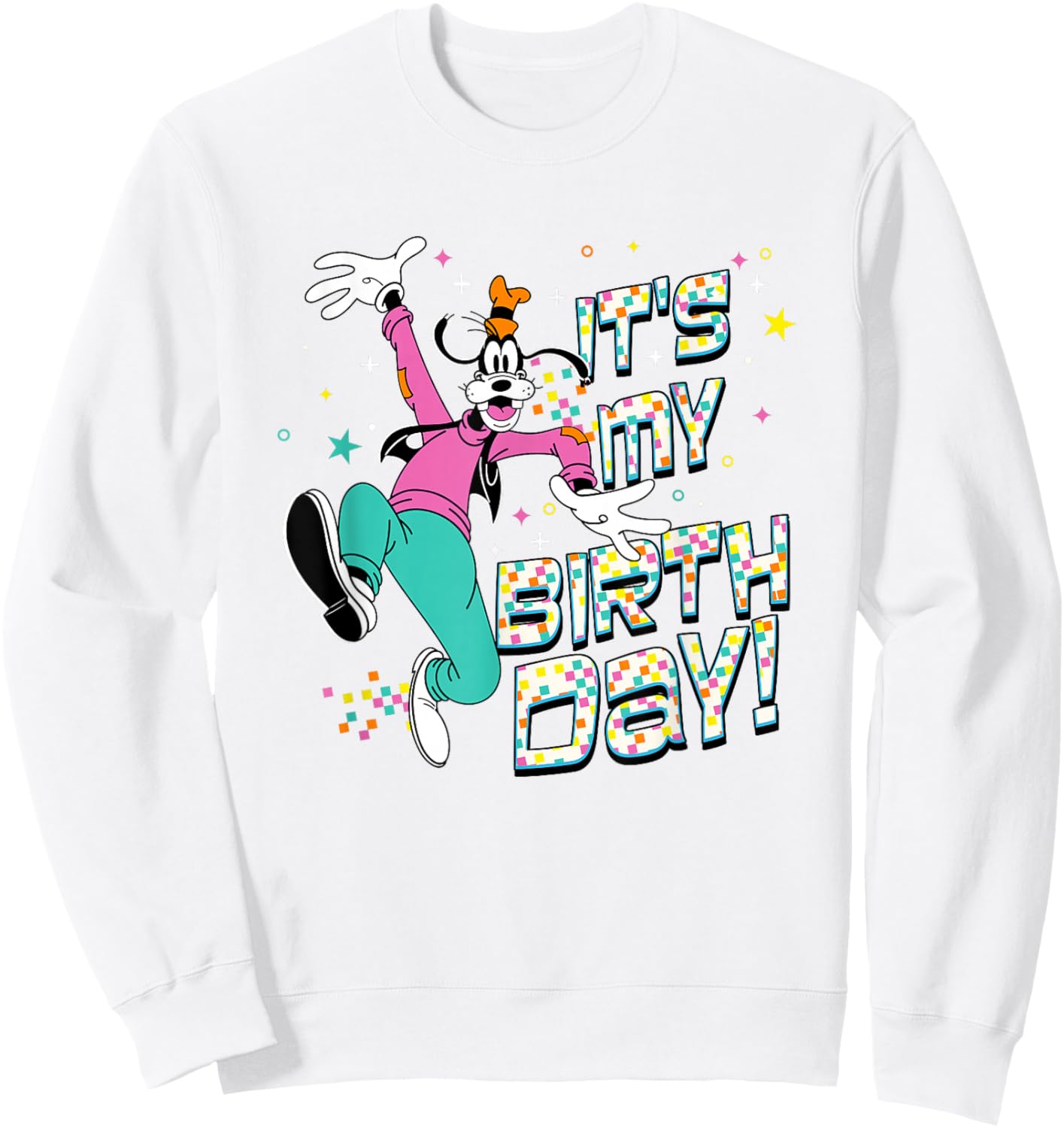 Disney Mickey And Friends It's My Birthday Goofy Logo Sweatshirt - Sweatshirt | White