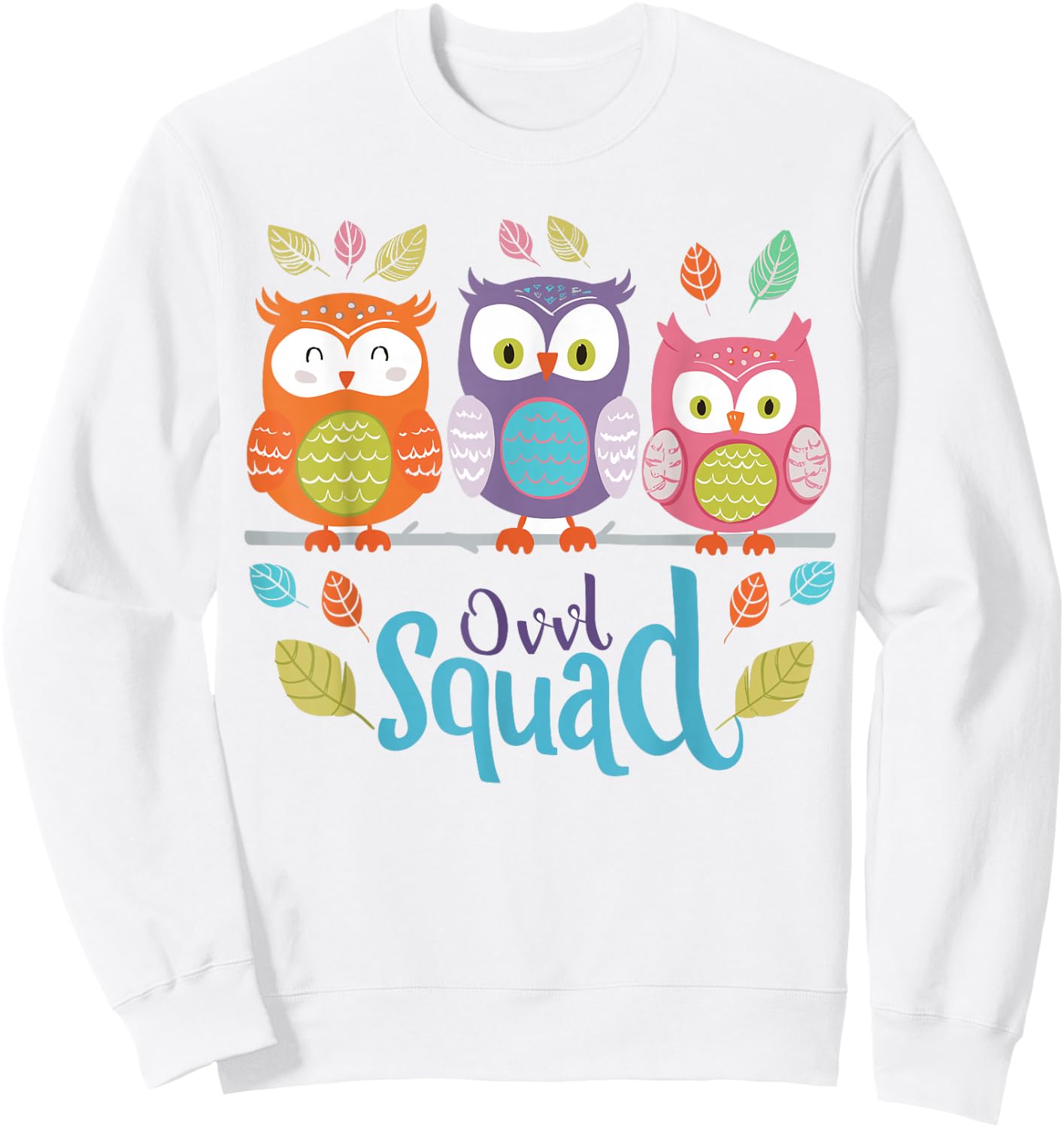 Owl Squad Design for Owl Lover Design | Kids Owl Sweatshirt - Sweatshirt | White