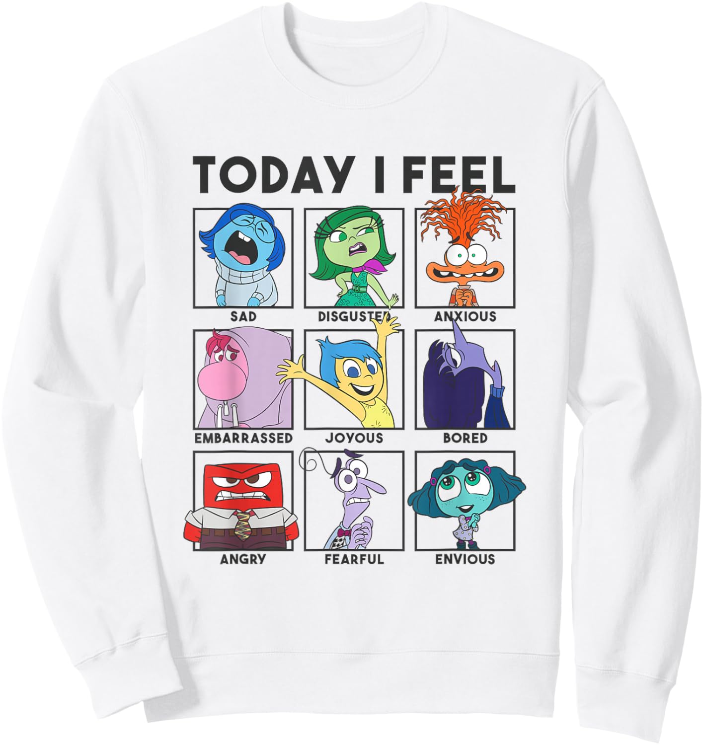 Disney Pixar Inside Out 2 Today I Feel... Vintage Panels Sweatshirt - Sweatshirt | White
