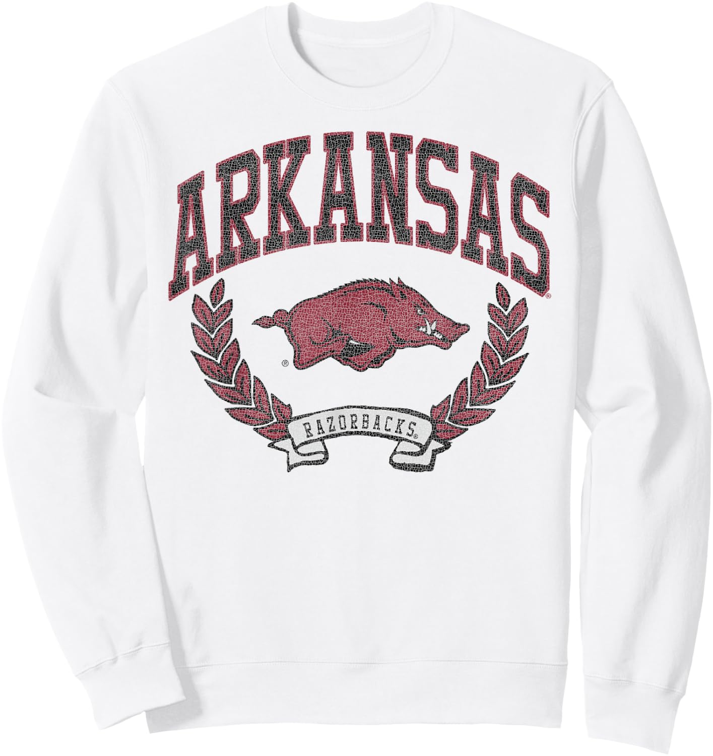 Arkansas Razorbacks Victory Vintage Officially Licensed Sweatshirt - Sweatshirt | White