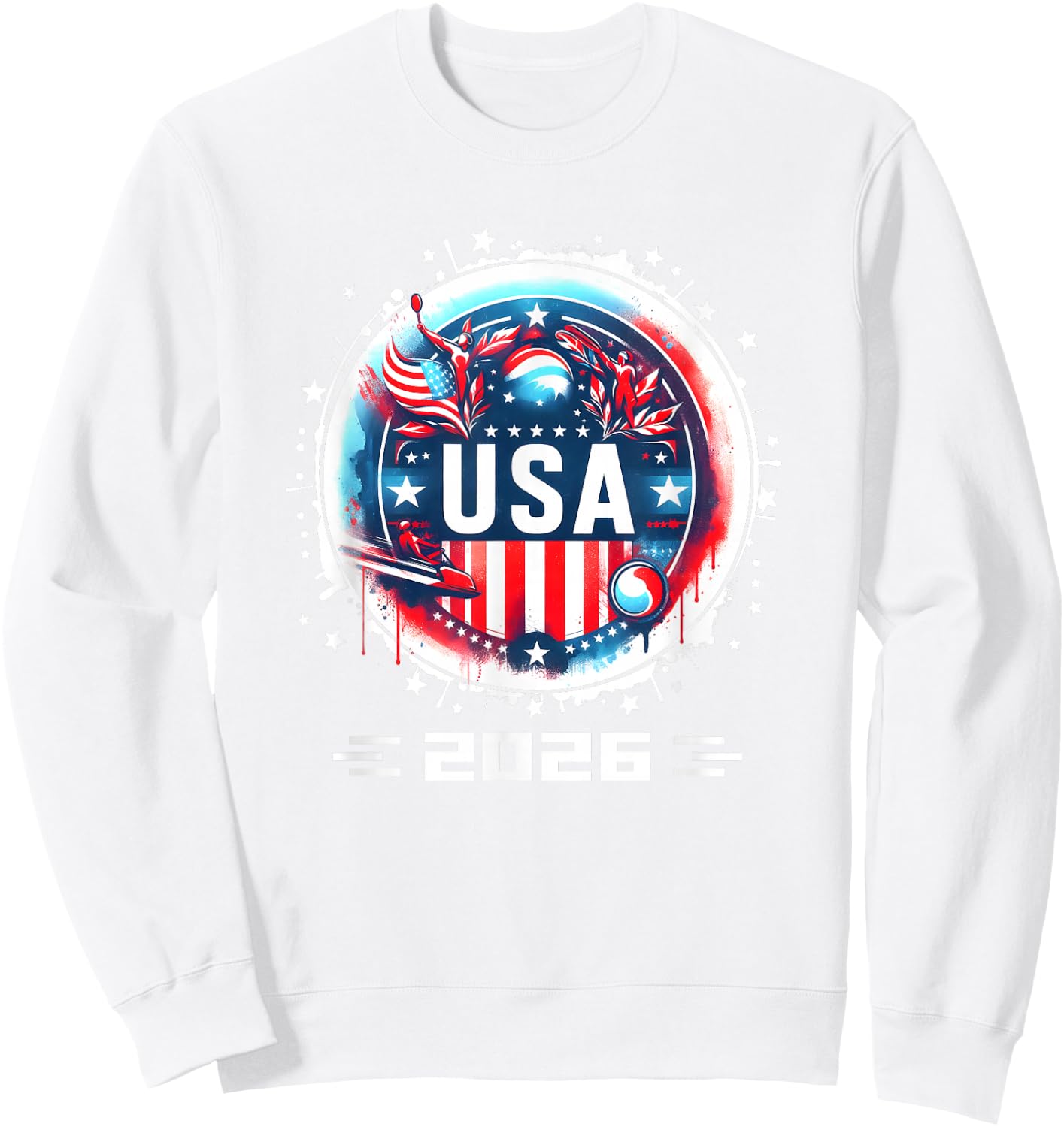 American Flag USA Player 2026 Boys Kids Men Women USA 2026 Sweatshirt - Sweatshirt | White
