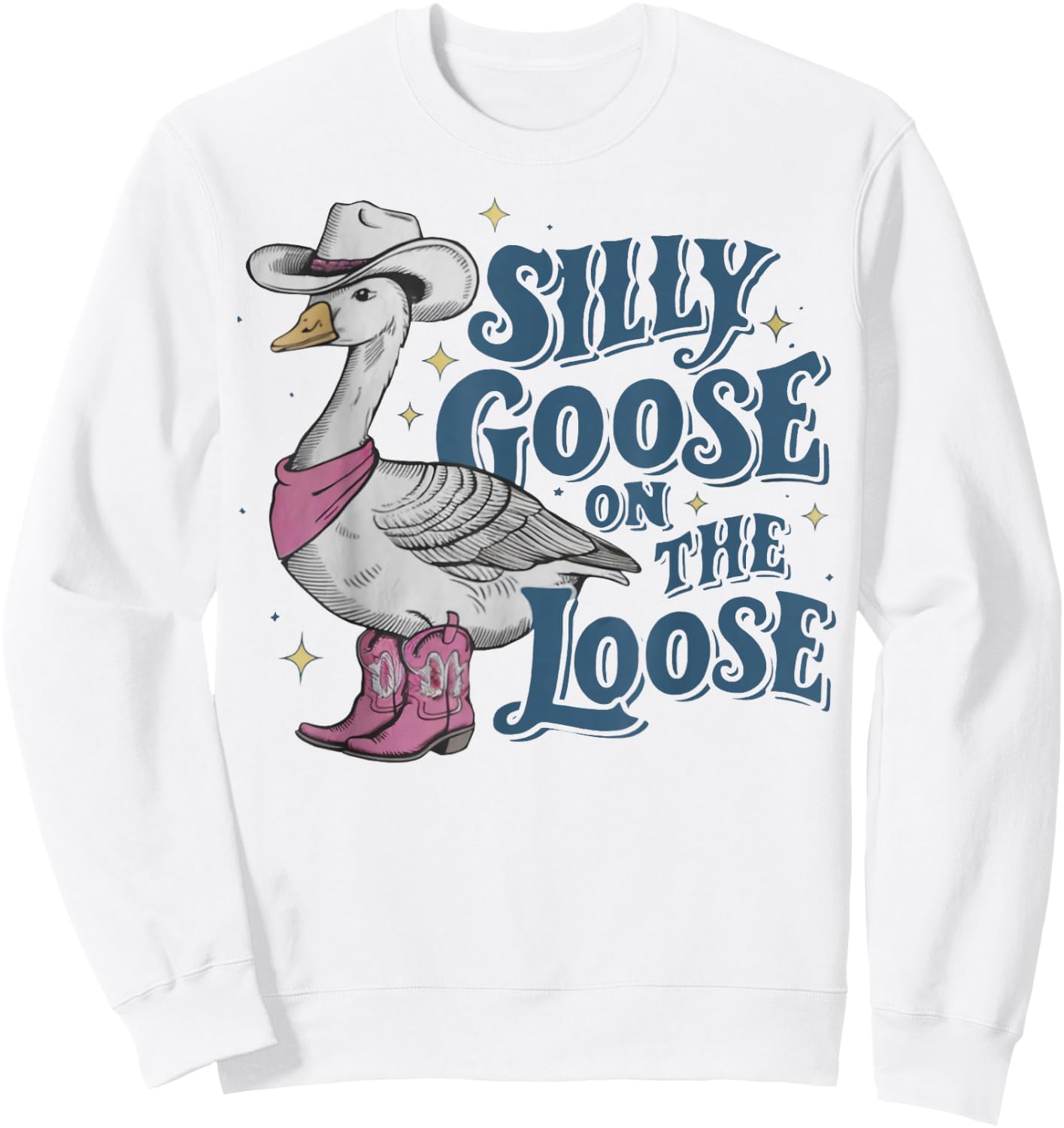 Silly Goose On The Loose Sweatshirt - Sweatshirt | White