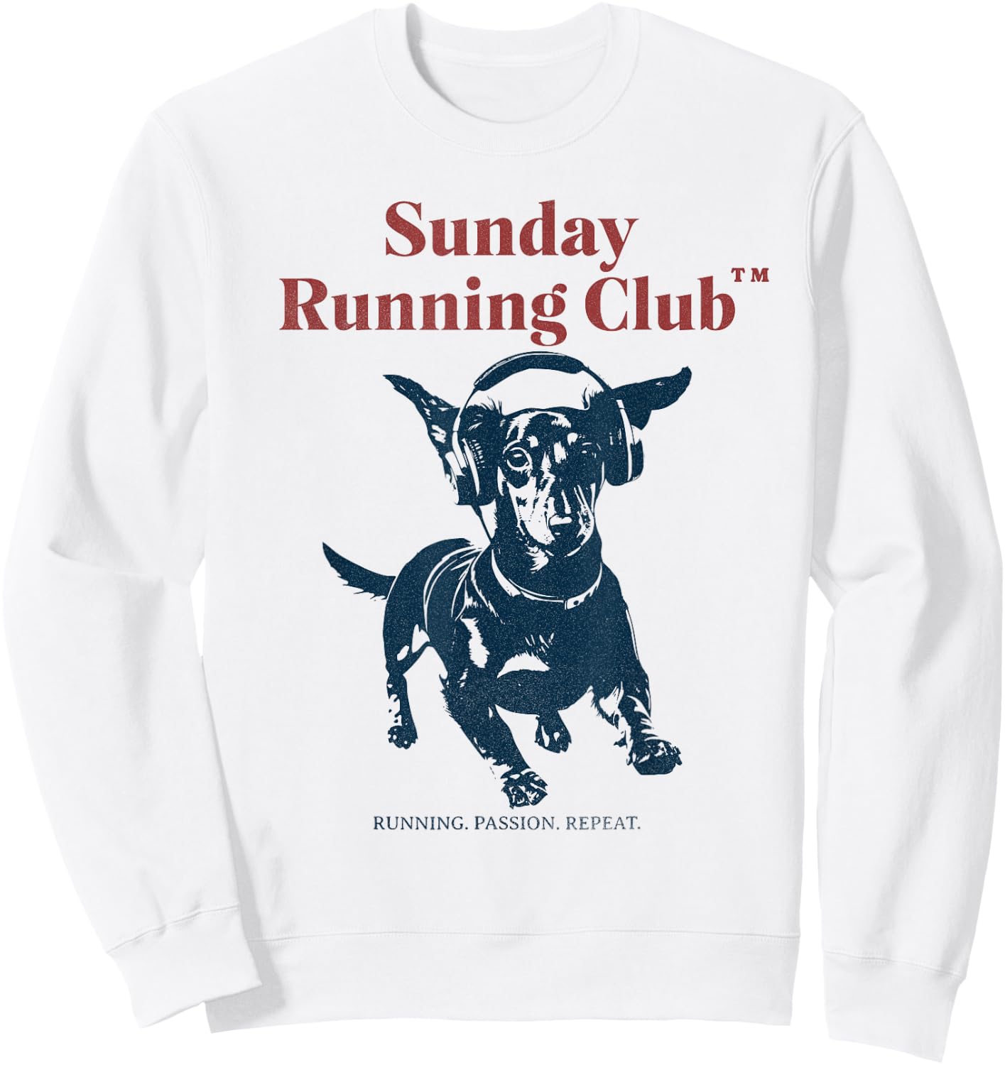 Sunday-Running-Club - Racing Weiner Dachshund Sweatshirt - Sweatshirt | White