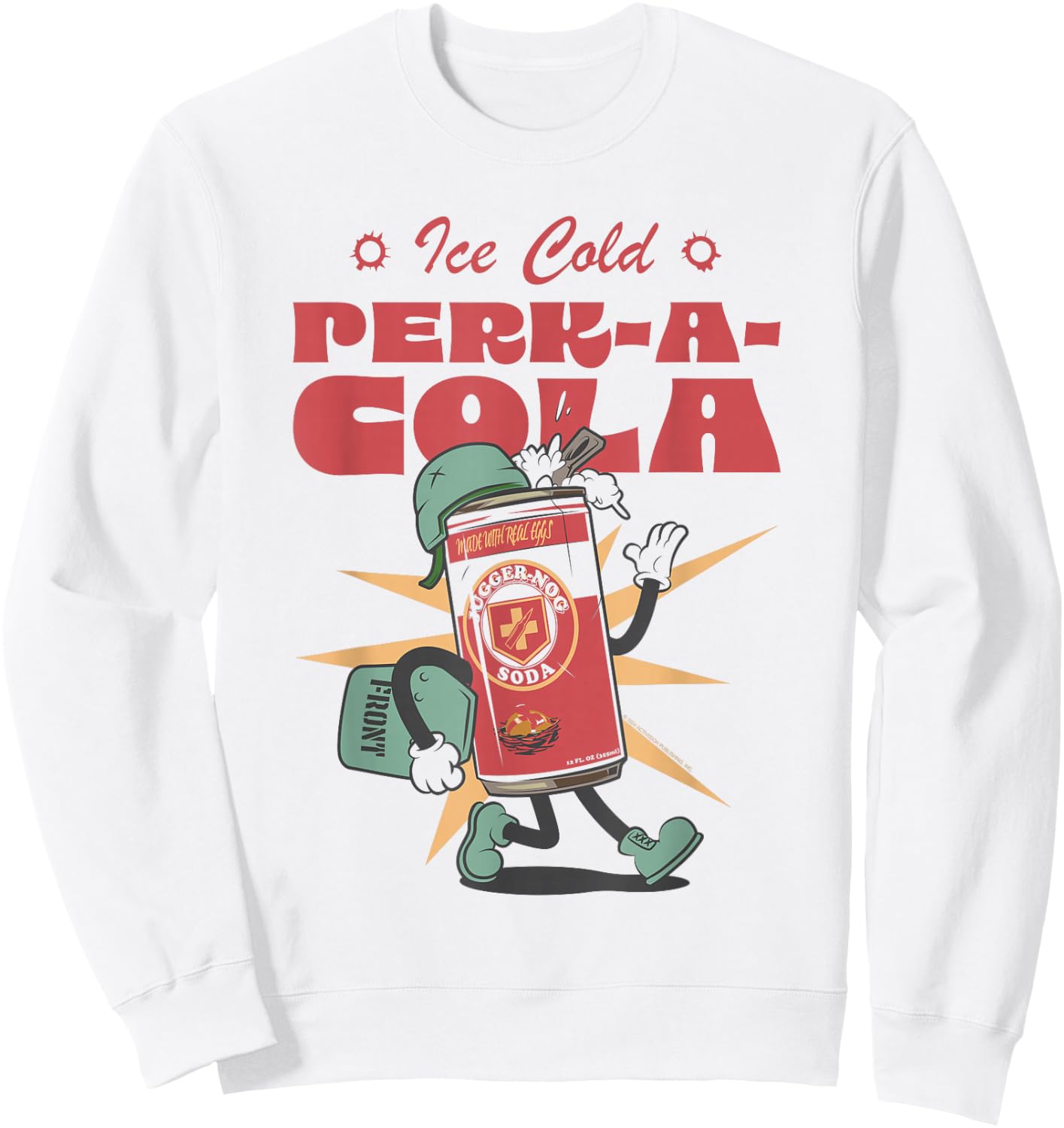 Call of Duty Ice-Cold Juggernog Perk-A-Cola Can Video Game Sweatshirt - Sweatshirt | White