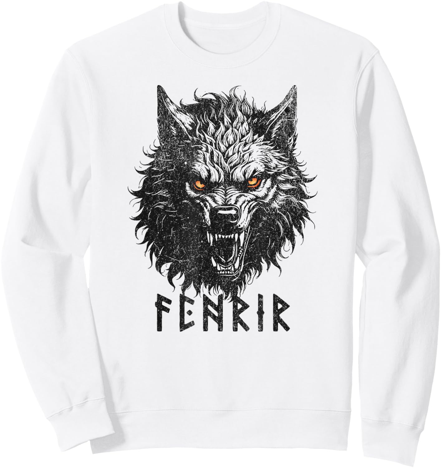 Fenrir Wolf Of Odin Old Norse Mythology Viking Celtic Fenris Sweatshirt - Sweatshirt | White