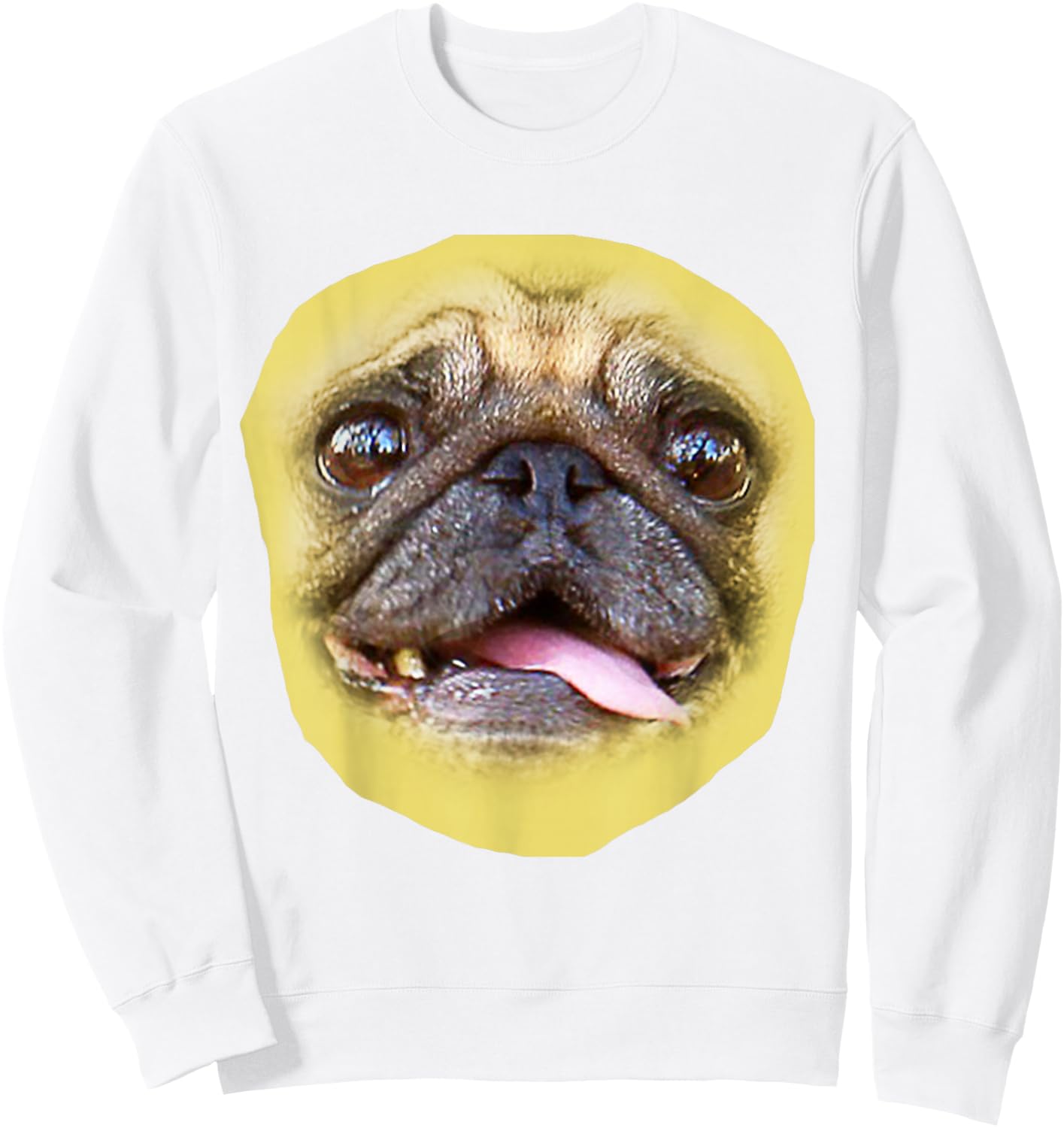 Pug Face, Dog Pugs Costume Sweatshirt - Sweatshirt | White