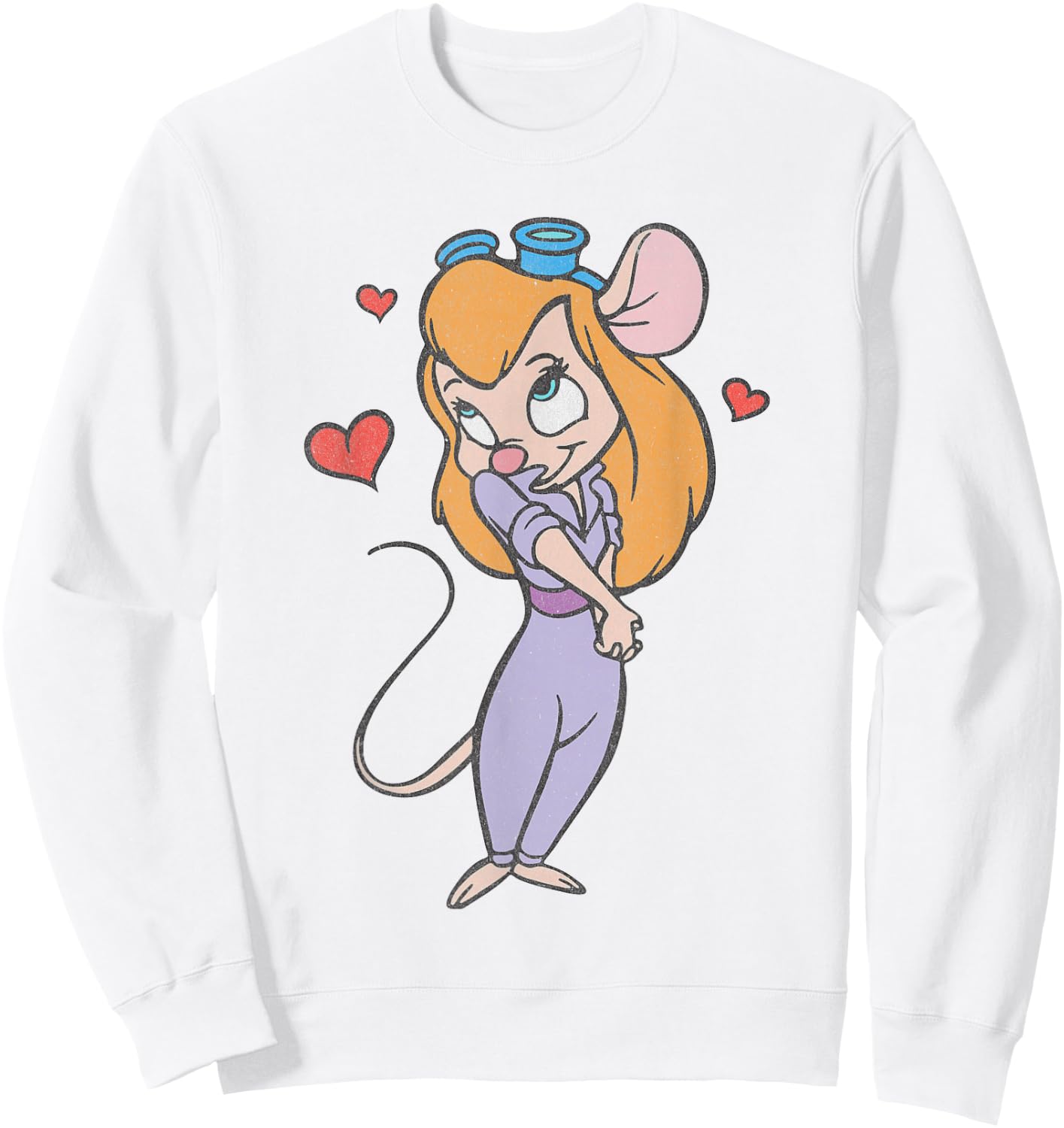 Disney Chip 'n' Dale Rescue Rangers Gadget Hackwrench Love Sweatshirt - Sweatshirt | White