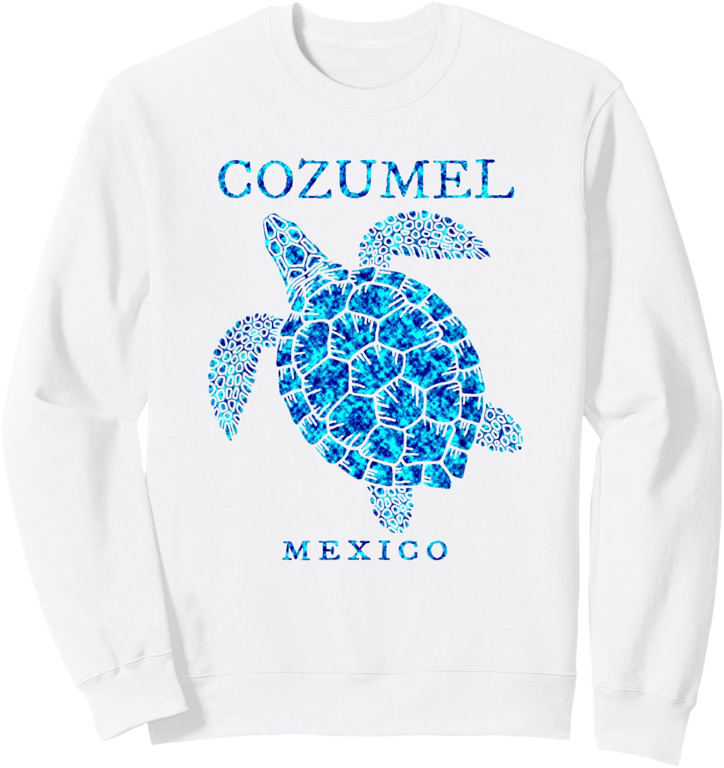 Cozumel Mexico Sea Turtle Boys Girls Souvenir 2024 Vacation Sweatshirt - Sweatshirt | White