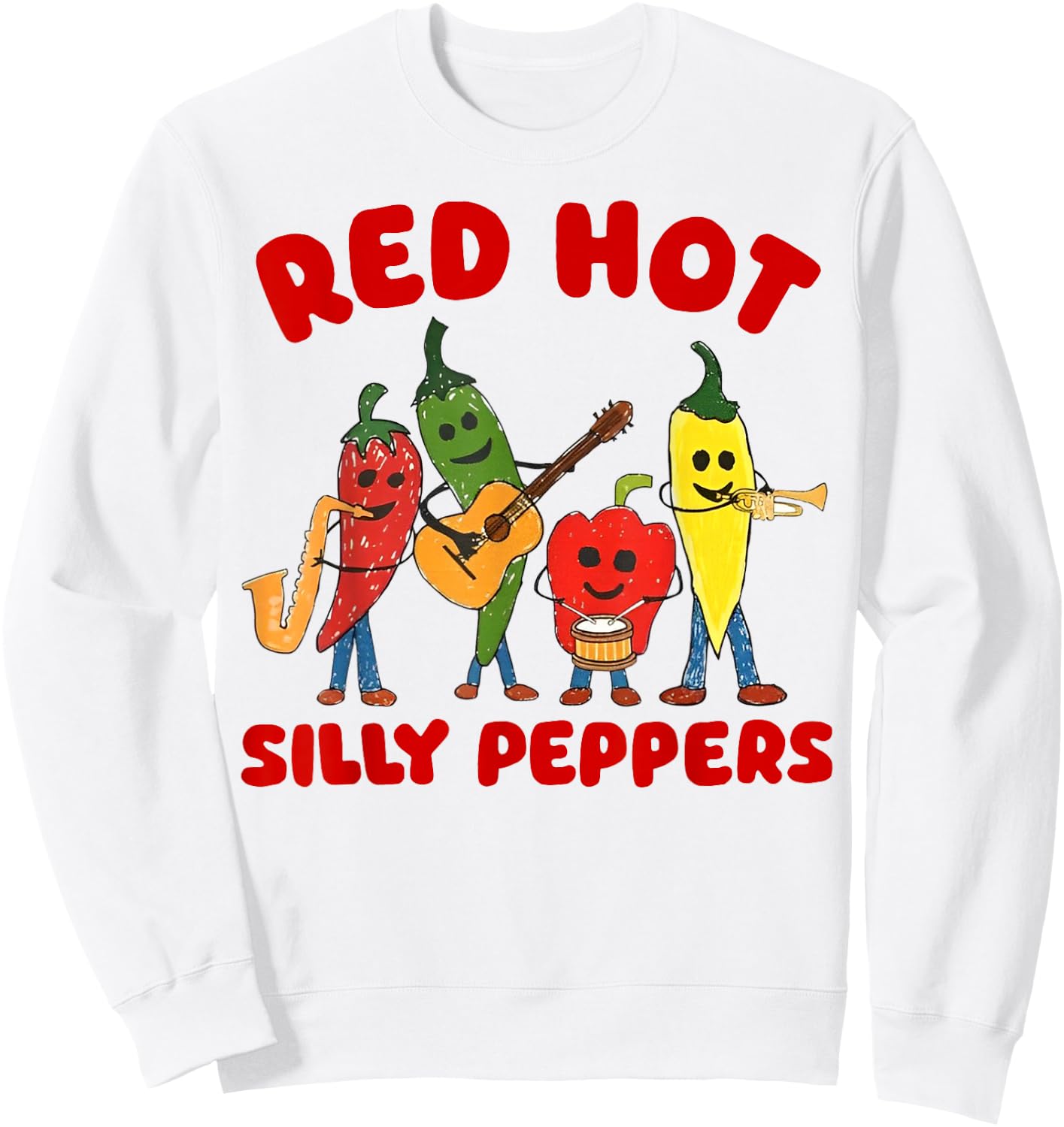 Red Hot Silly Peppers Sweatshirt - Sweatshirt | White
