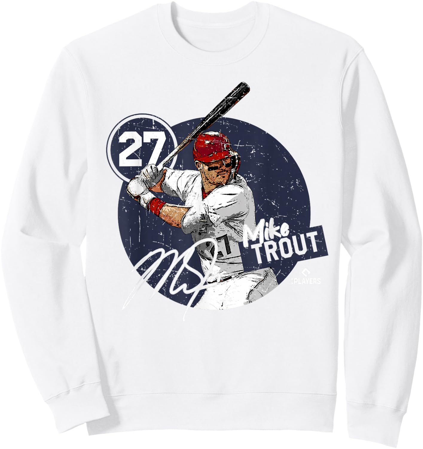 Mike Trout | Los Angeles Baseball MLB Players | MLBTRO4005 Sweatshirt - Sweatshirt | White