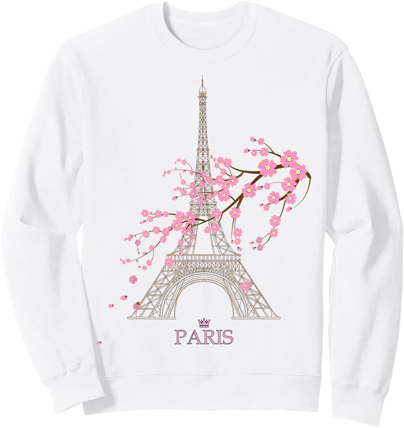 Paris Eiffel Tower The Sign of Love France Parisian Home Sweatshirt - Sweatshirt | White