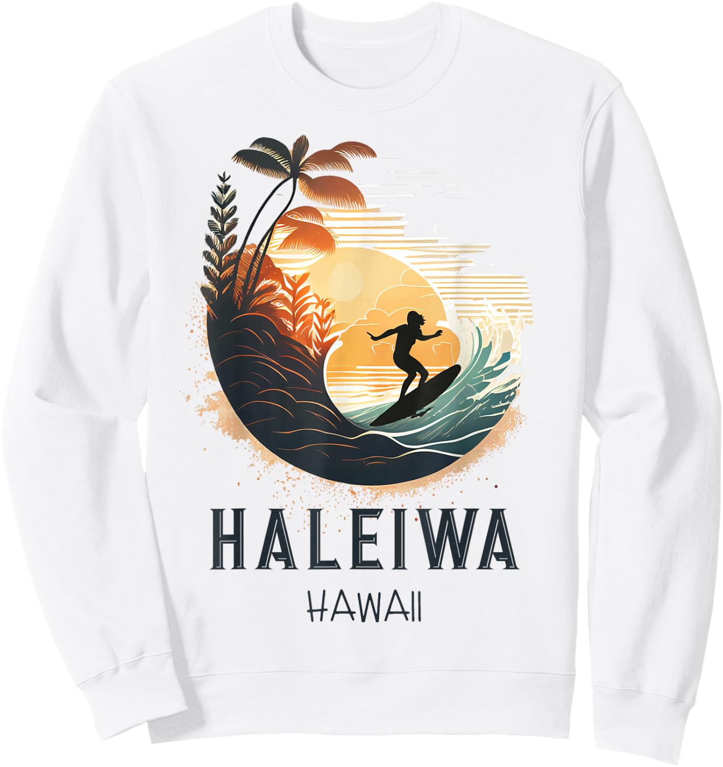 Haleiwa Hawaii Sweatshirt - Sweatshirt | White