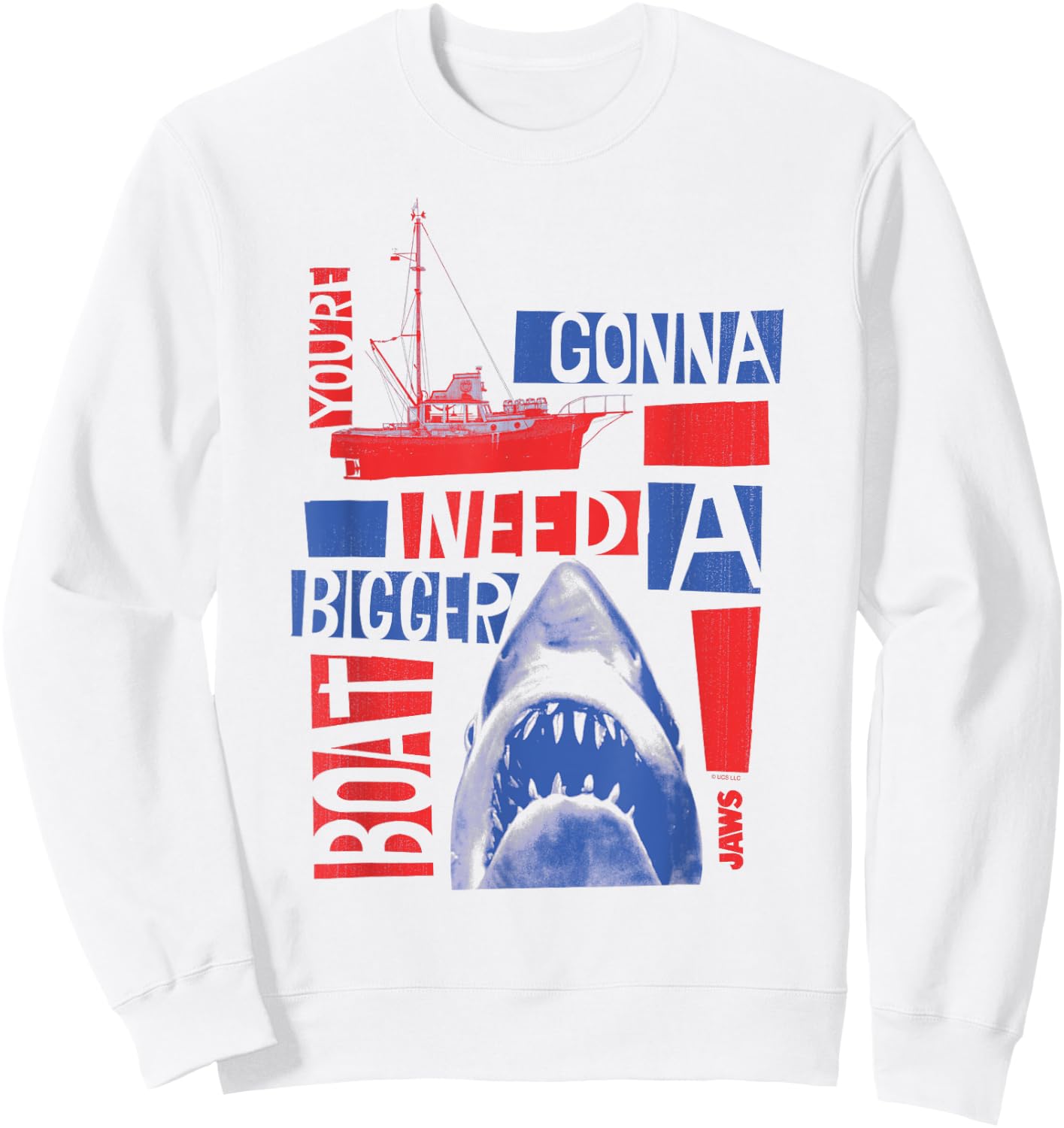 Jaws You're Gonna Need a Bigger Boat Sweatshirt - Sweatshirt | White