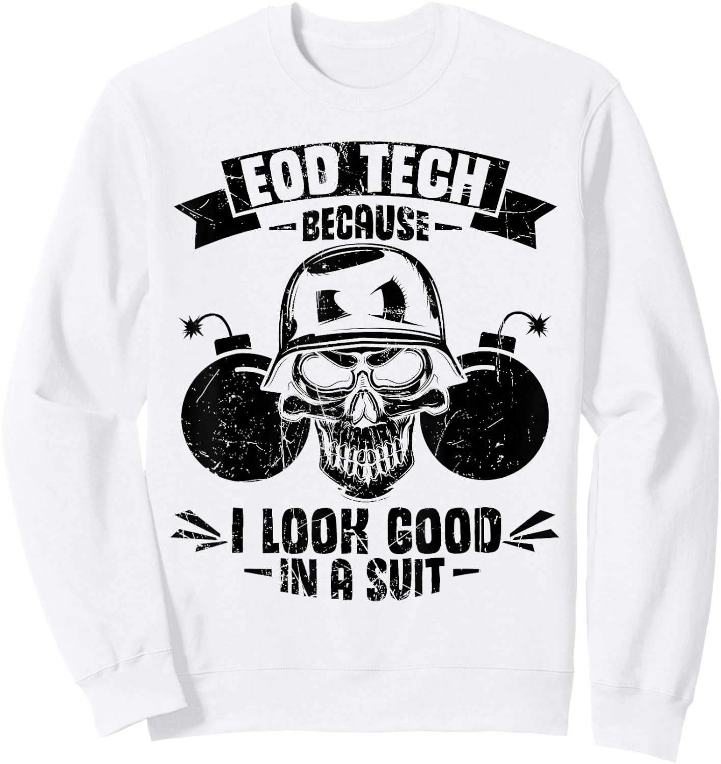 Explosive Ordnance Disposal Specialist Bomb Disposal Sweatshirt - Sweatshirt | White