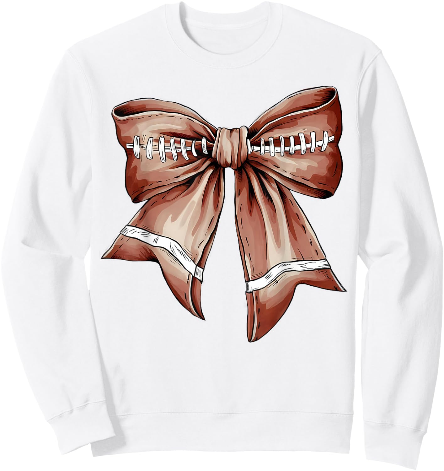 Coquette Football Gameday Thanksgiving Autumn Sweatshirt - Sweatshirt | White