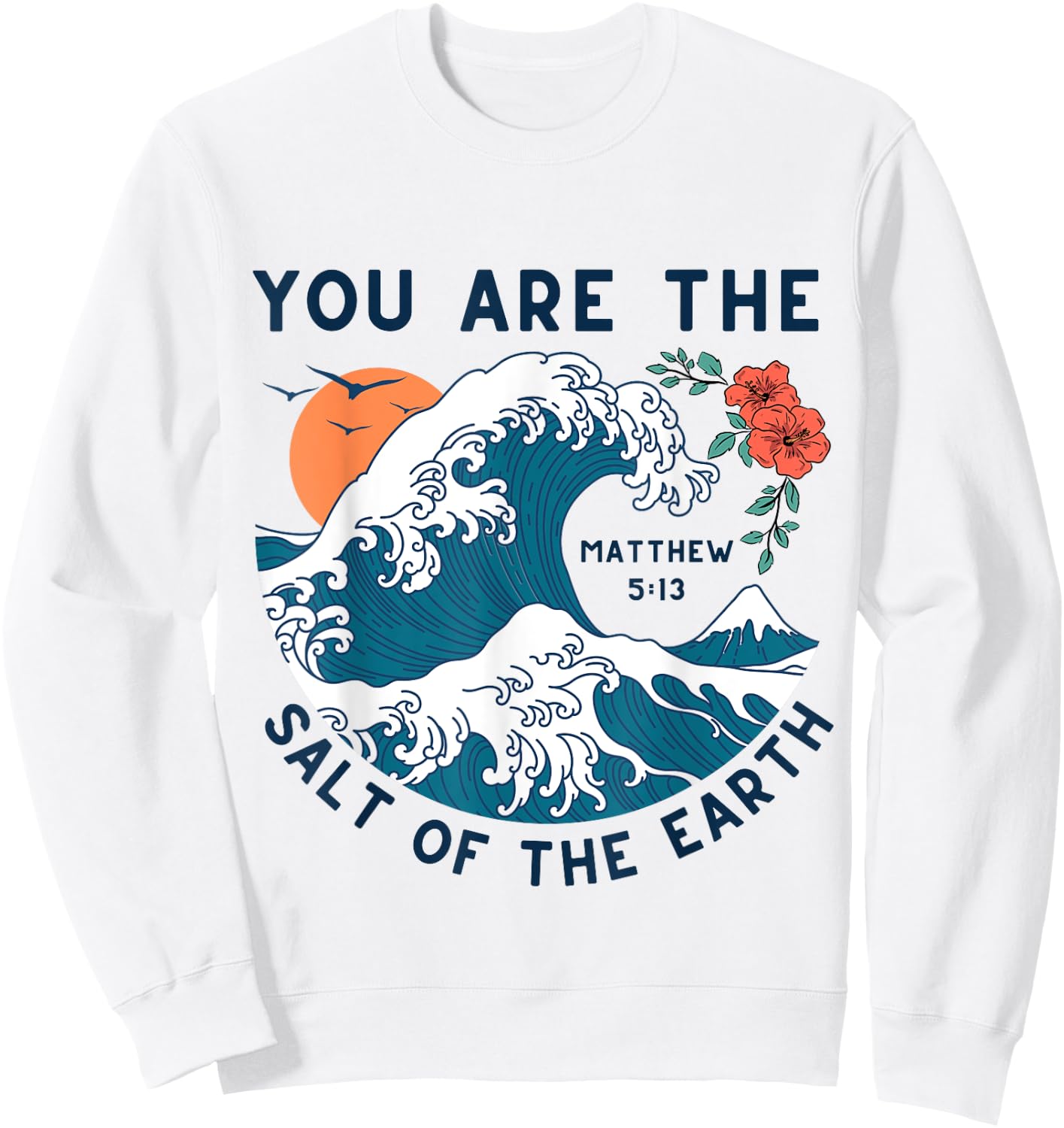 Salt of the Earth Inspirational Christian Bible Verse Retro Sweatshirt - Sweatshirt | White