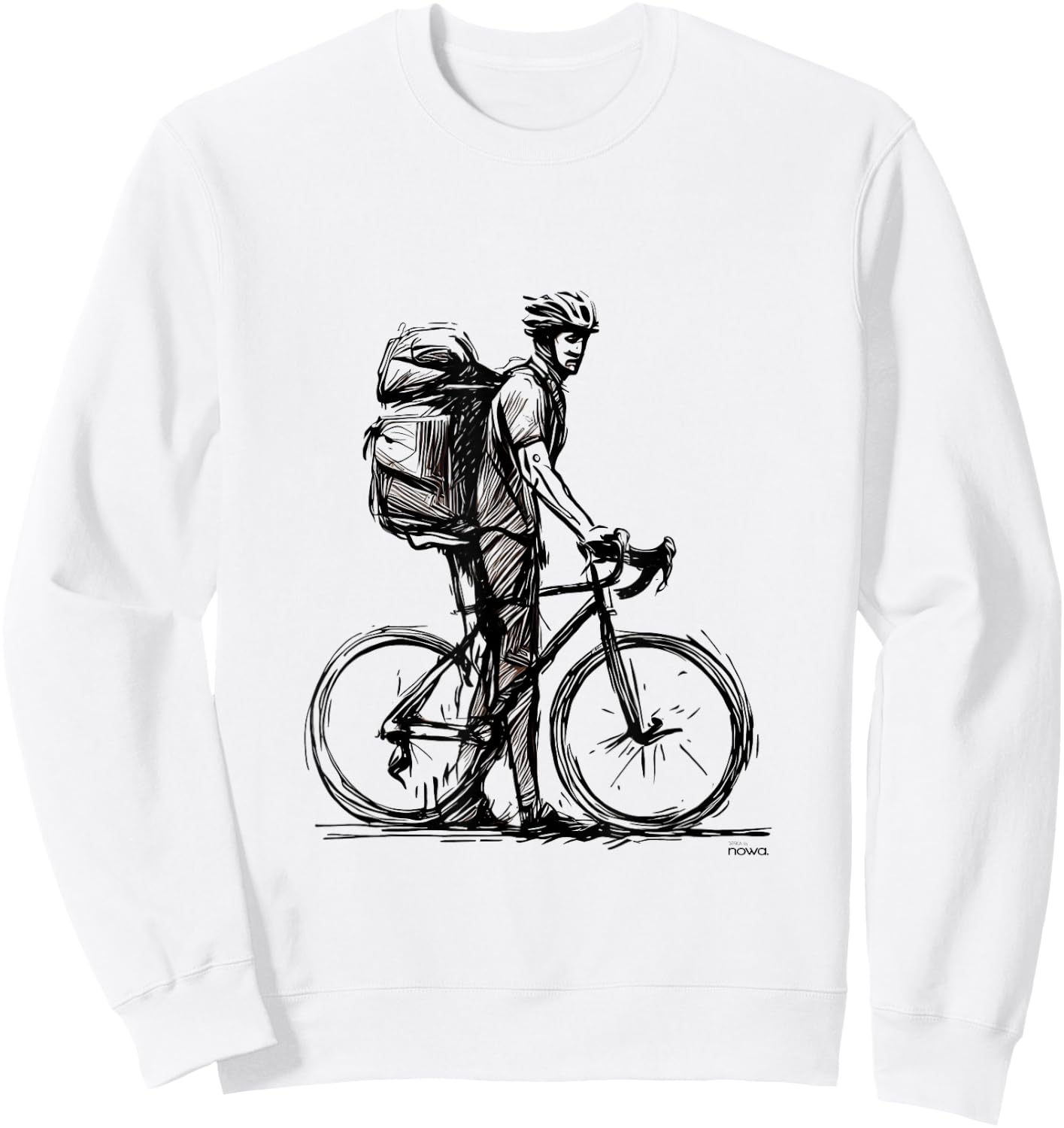 Cycling Bicycle Funny Gravel Bikepacking Backpack Travel Iii Sweatshirt - Sweatshirt | White