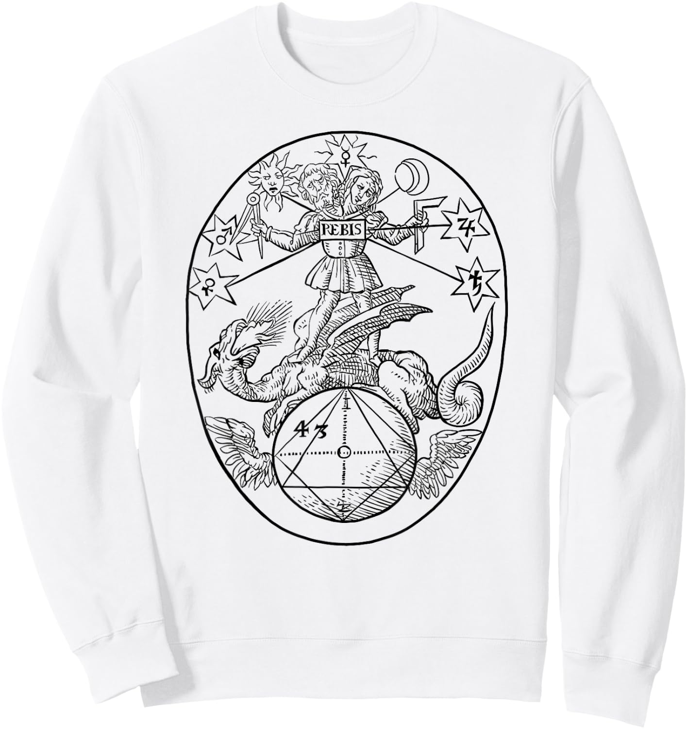Azoth - Azotto - REBIS, Basil Valentine, Alchemy, Basil Valentine Sweatshirt - Sweatshirt | White