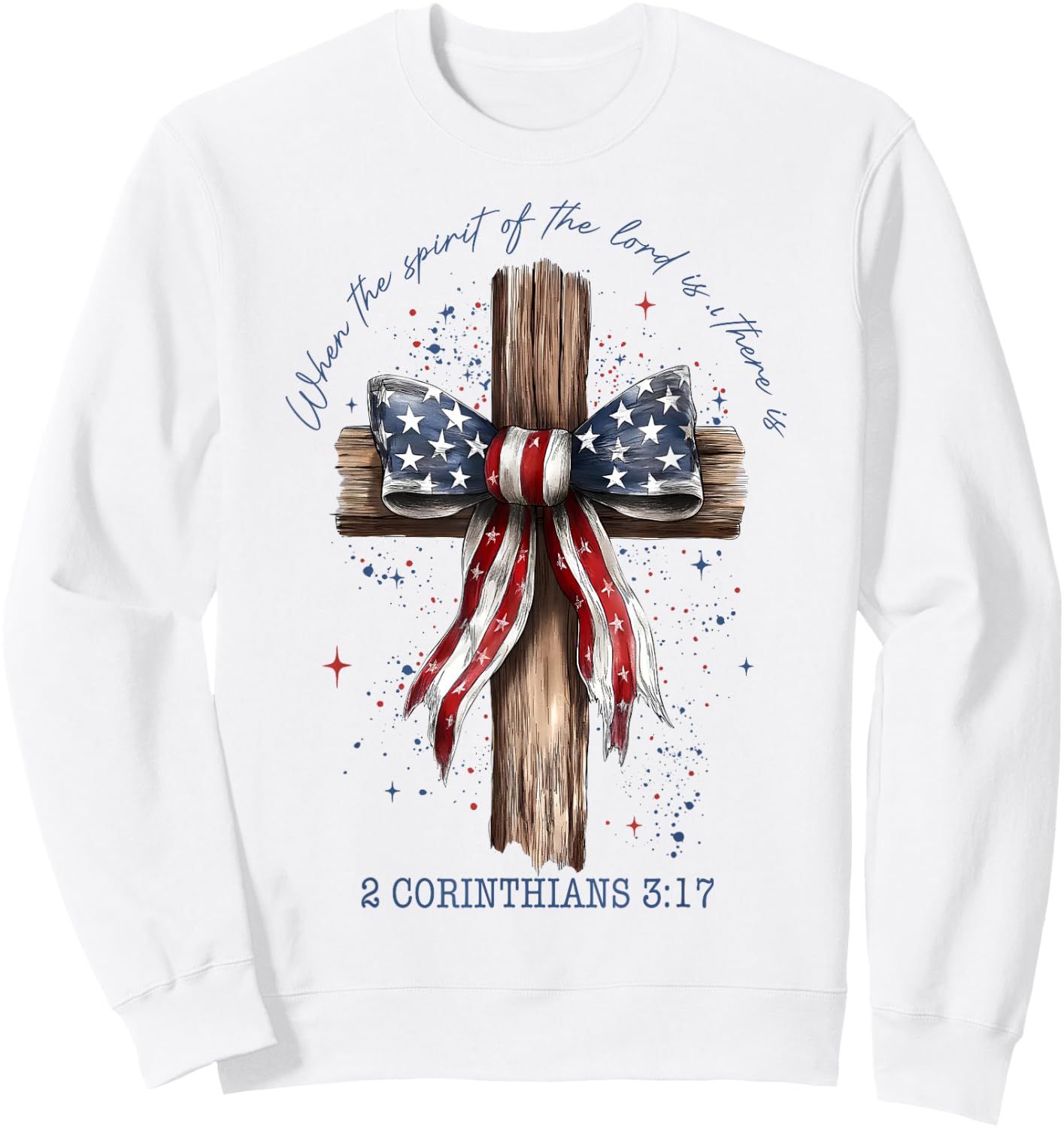 Flag Cross Sweatshirt - Sweatshirt | White