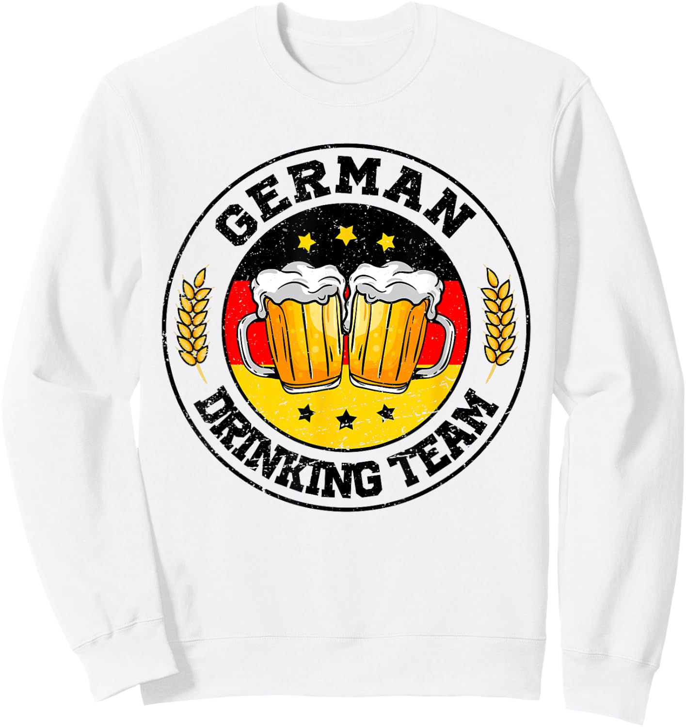 German Drinking Team Vintage Germany Flag Oktoberfest Sweatshirt - Sweatshirt | White