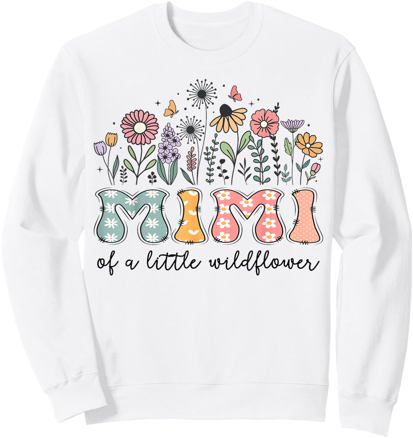 Mimi Of The Little Wildflower Baby Birthday Party Sweatshirt - Sweatshirt | White