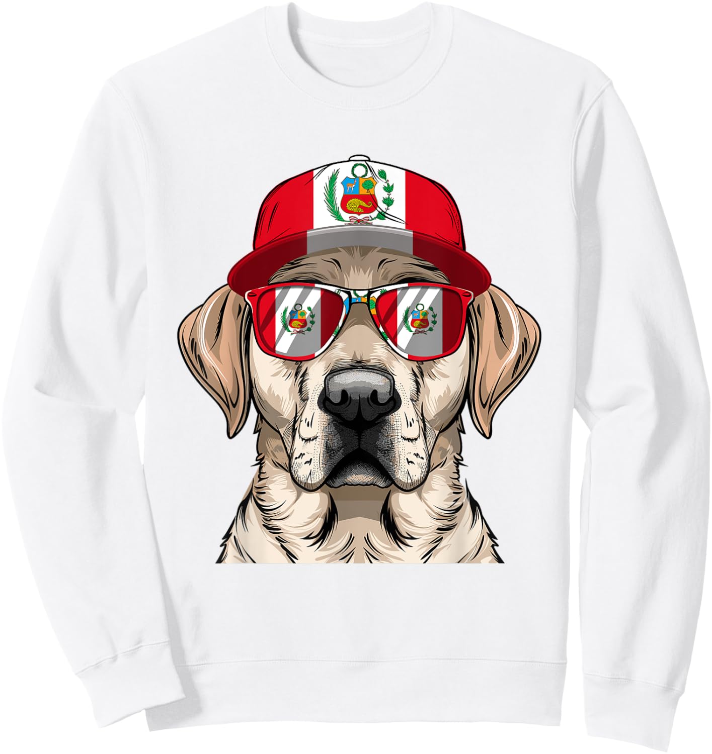 Peruvian Flag Dog Owner Souvenirs Products Dog Peru Sweatshirt - Sweatshirt | White
