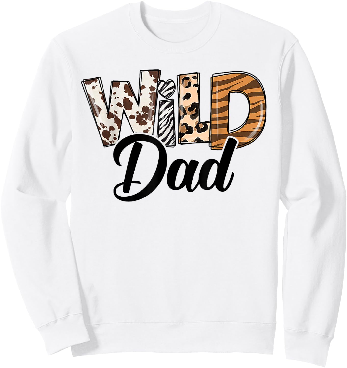 Wild Dad Birthday Family Daddy Safari Zoo Jungle Animals Sweatshirt - Sweatshirt | White