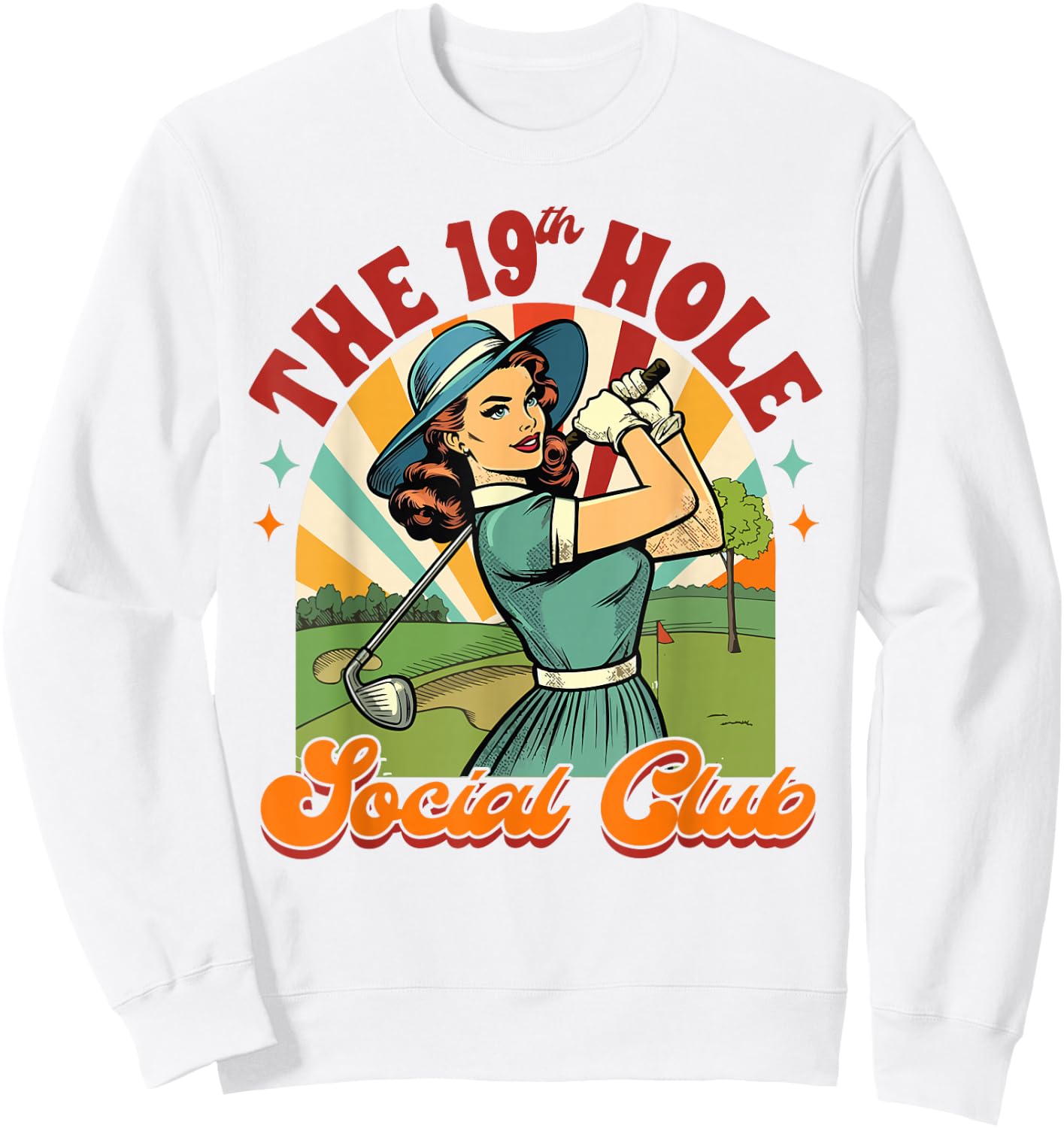 Golf Player Golfer Golf Club The 19th Hole Social Club Sweatshirt - Sweatshirt | White